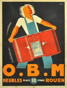 Advertising Poster OBM Meubles Art Deco by Havas