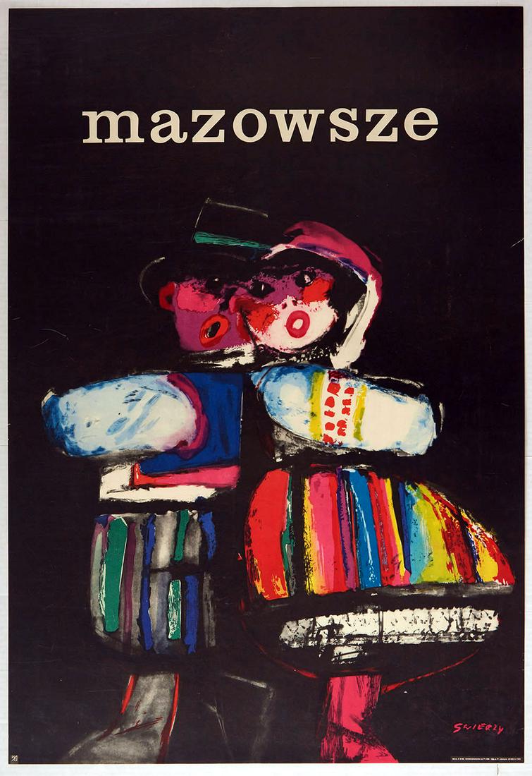 Travel Poster Mazowsze Folk Dance Poland Swierzy (1 of 1)
