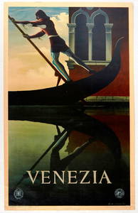 Original Travel  Poster Venice Venezia Italy ENIT