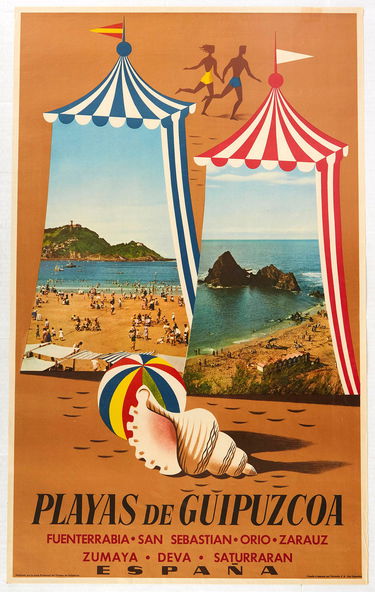 Original Travel Poster Travel Poster Playas De Aug 01 2020 Antikbar Original Vintage Posters In United Kingdom