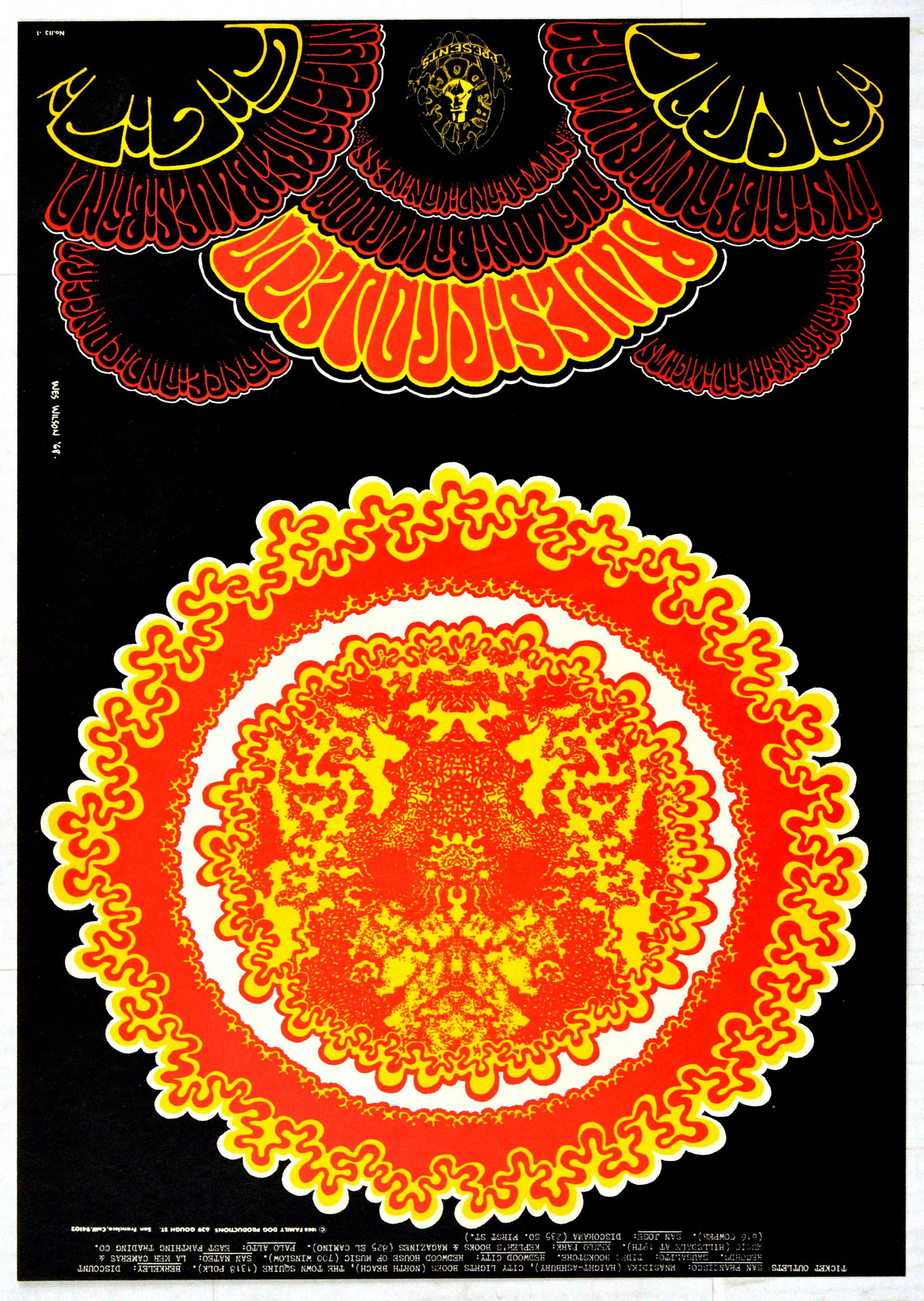 Rock Concert Poster Blues Project Beautiful Day: Original vintage music advertising poster for a concert by The Blues Project at the Avalon Ballroom in 1968. Supporting acts featured It's a Beautiful Day and Nazziare Blues Band. The event was organi