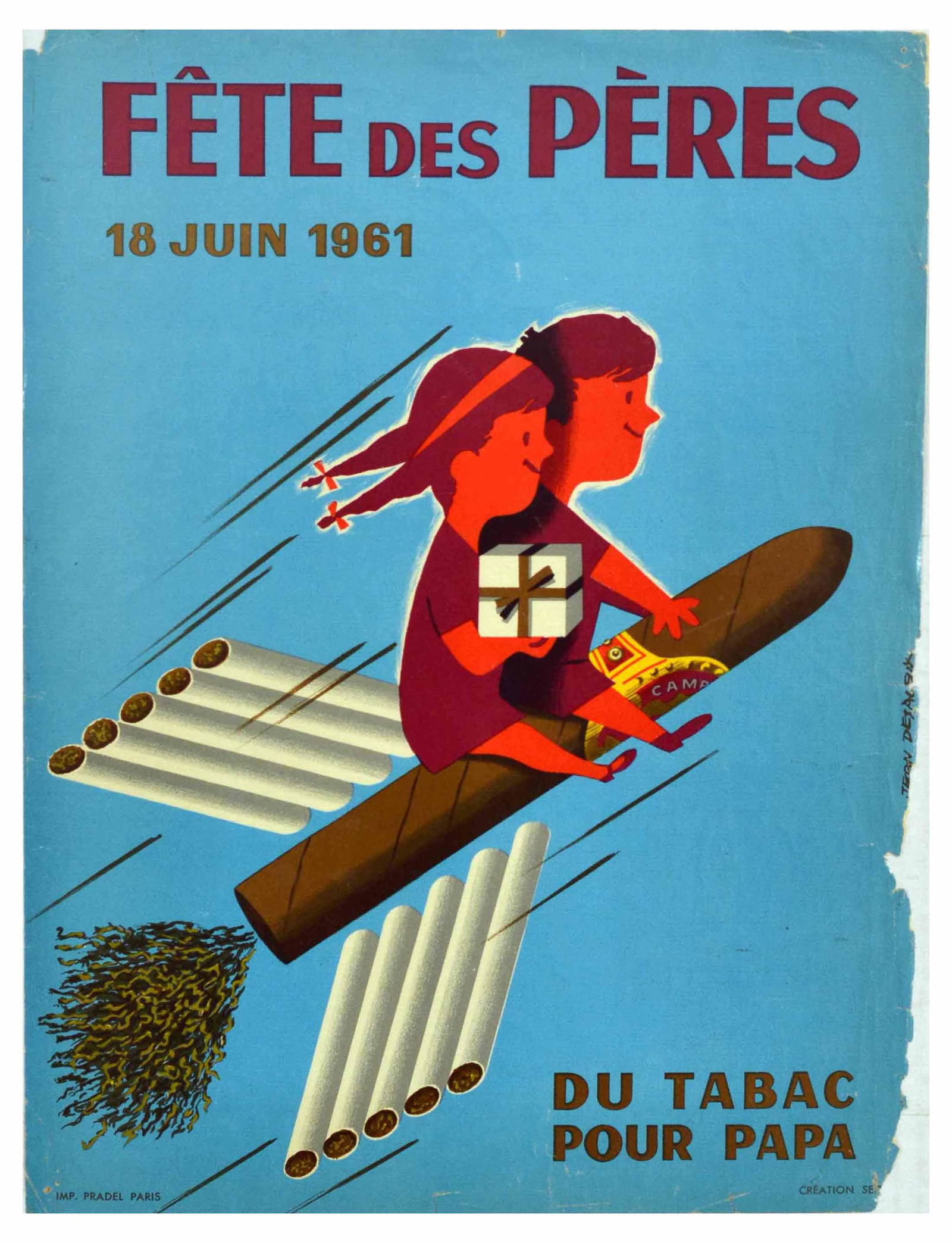 Advertising Poster Cigar Rocket Cigarettes Tobacco For