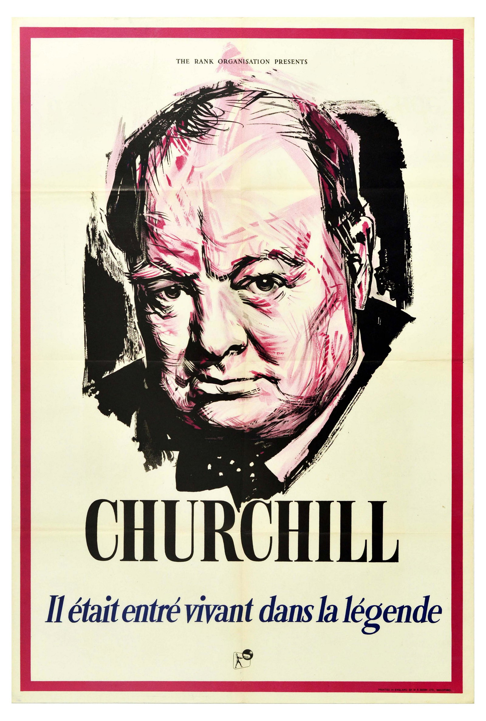 Movie Poster Winston Churchill Champion Of Freedom: Original vintage movie poster for a British documentary film about Winston Churchill (1874-1965; Prime Minister 1940-1945 and 1951-1955) - Churchill Champion of Freedom / Il etait entre vivant dans la