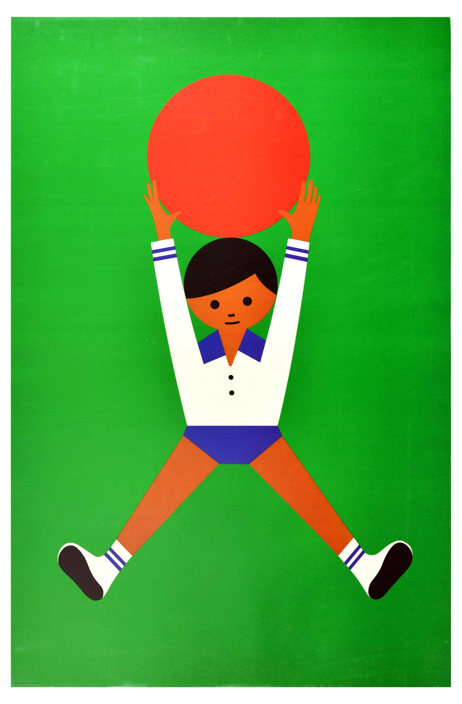 Advertising Poster Creative Playthings Fredun Shapur: Original vintage advertising poster for the Creative Playthings toy shop in Manhattan, New York, designed by South African toy maker and illustrator Fredun Shapur (b. 1929). This is one of a series of