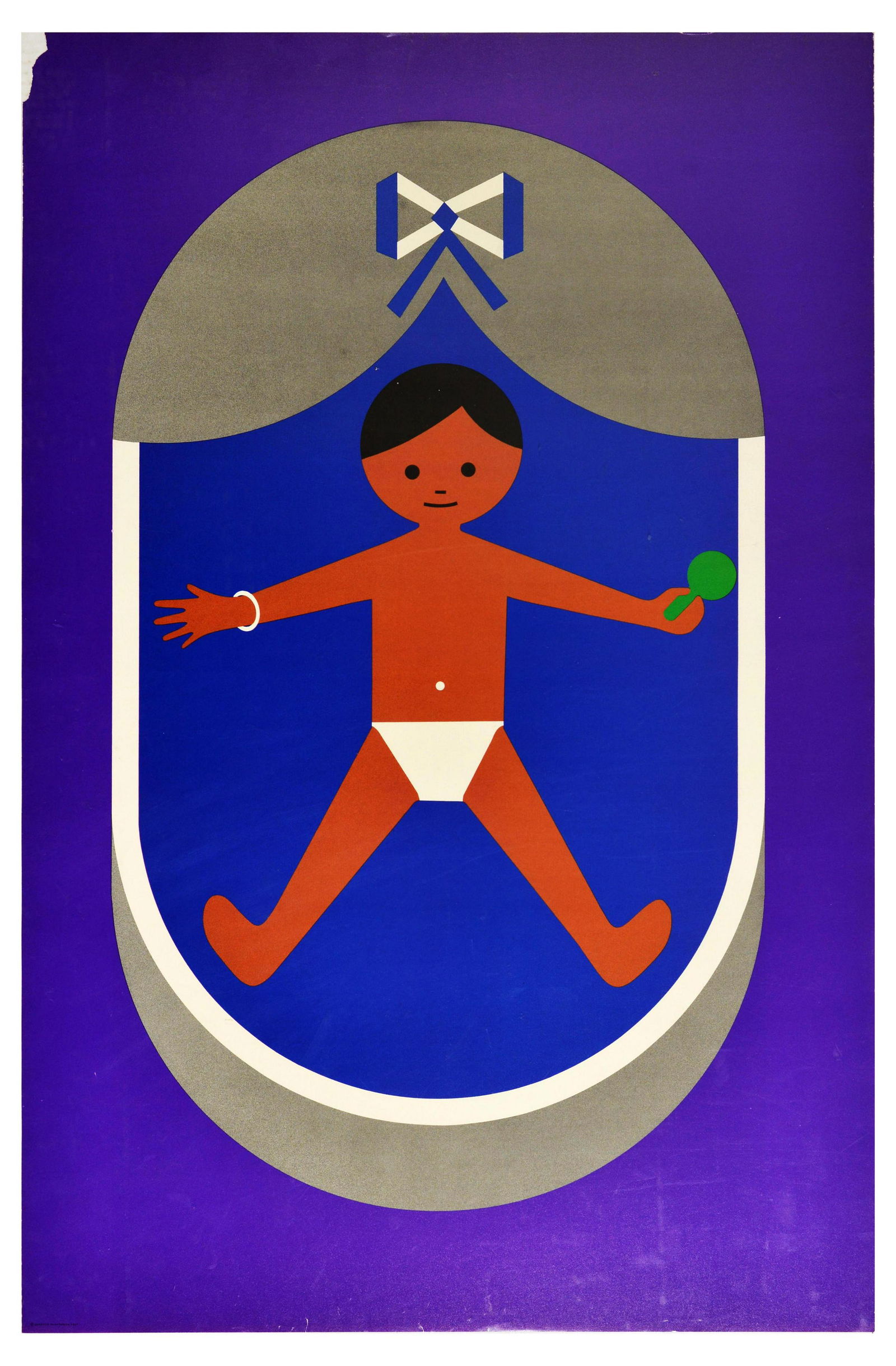 Advertising Poster Creative Playthings Fredun Shapur: Original vintage advertising poster for the Creative Playthings toy shop in Manhattan, New York, designed by South African toy maker and illustrator Fredun Shapur (b. 1929). This is one of a series of