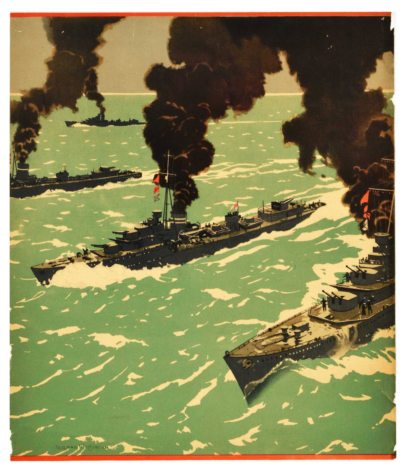 War Poster Set WWII Savings UK Home Front Norman Wilkinson: Group of six original vintage National Savings posters issued during the Second World War in Great Britain in support of the war effort. 1. Original vintage World War Two poster artwork featuring war 