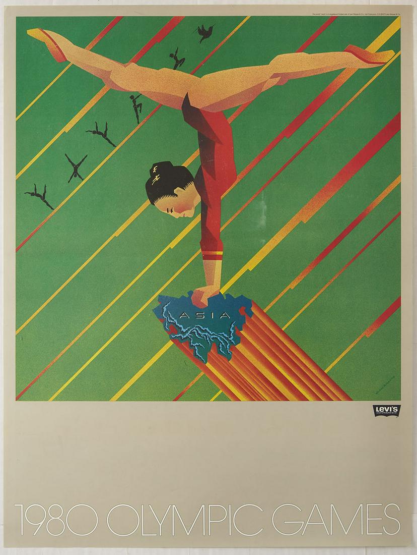 Sport Poster Levis Moscow 1980 Olympic Games Asia Gymnast (1 of 1)