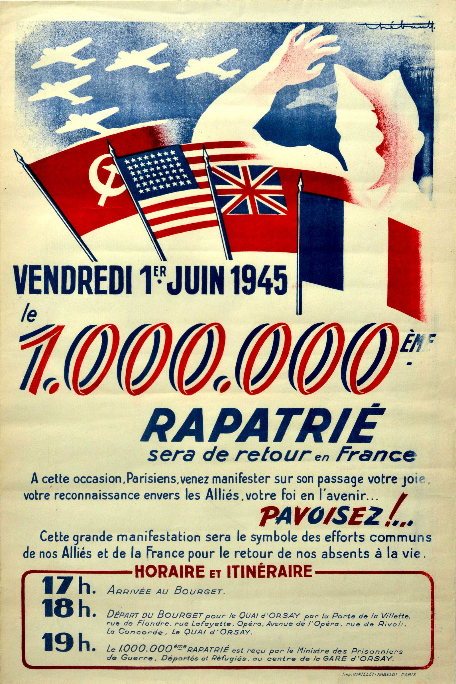 Propaganda Poster Repatriation POW Event WWII Allies (1 of 1)