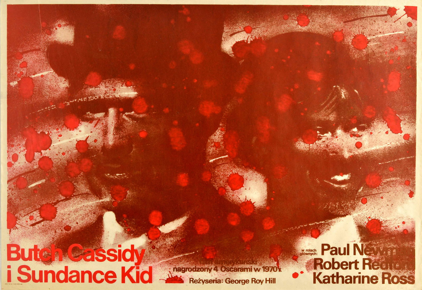 Movie Poster Butch Cassidy And The Sundance Kid Red Swierzy Poland (1 of 1)