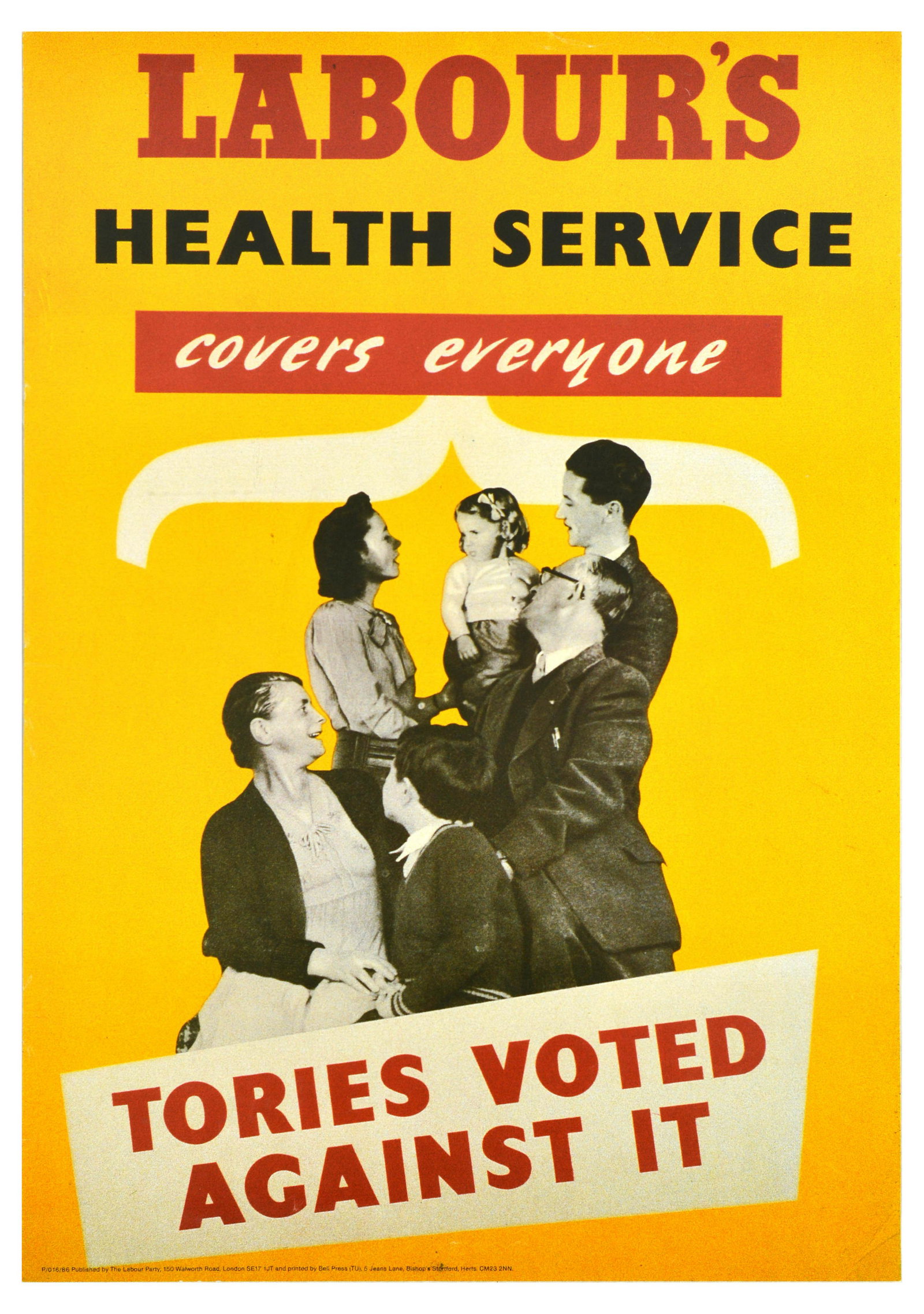 Propaganda Poster Set Labour Party Elections UK England: Set of 5 posters - 4 vintage reproduction posters originally printed in the 1940s and reissued by the British Labour Party for their election campaign in the 1980s and 1original poster. 1. A million n