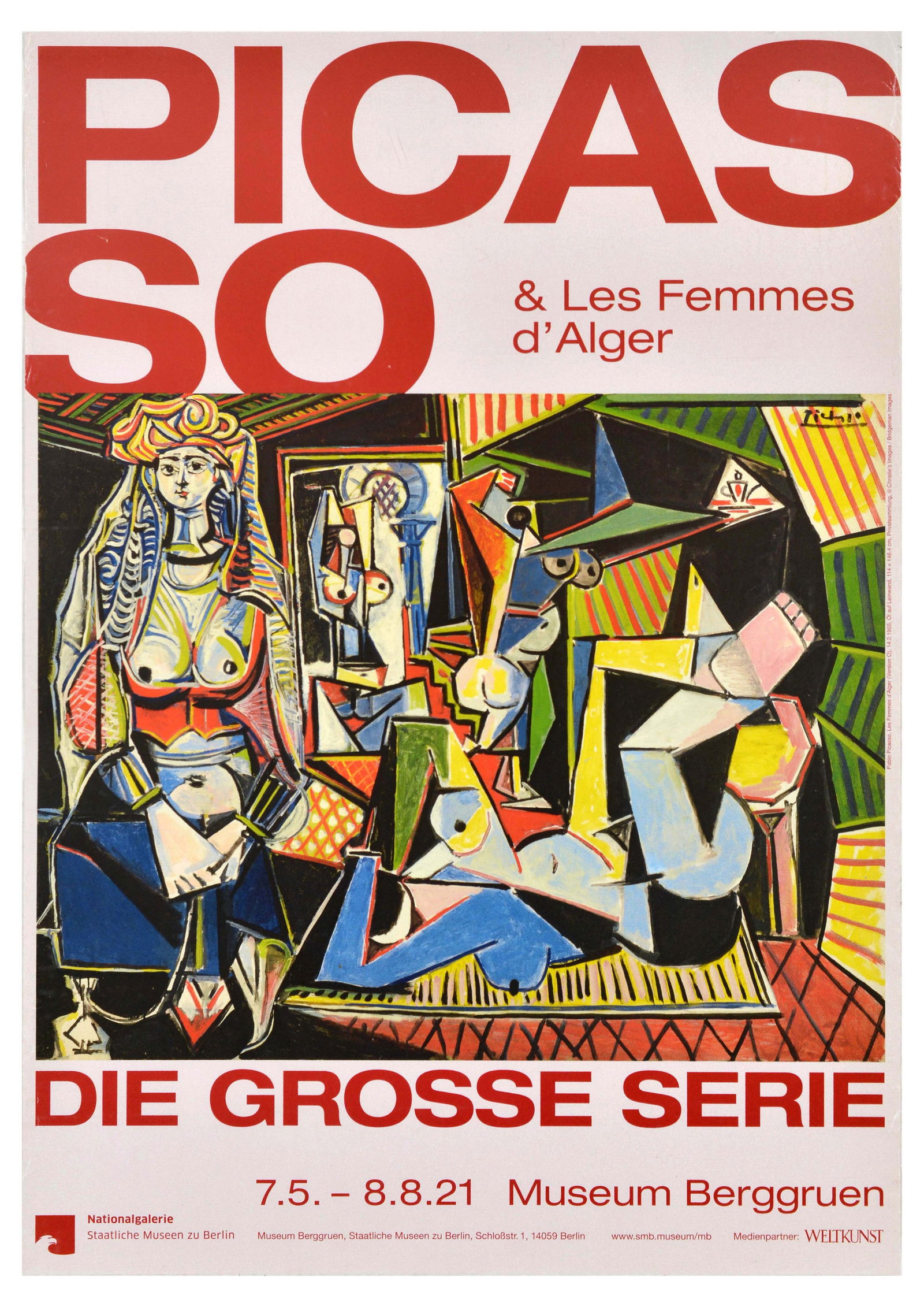Art Exhibition Poster Set Pablo Picasso Paul Klee Henri Matisse: Set of six original art exhibition advertising posters. 1. Museum Berggruen National Gallery featuring an artwork by the notable Spanish artist and sculptor Pablo Picasso (1881-1973) titled Dora Maar