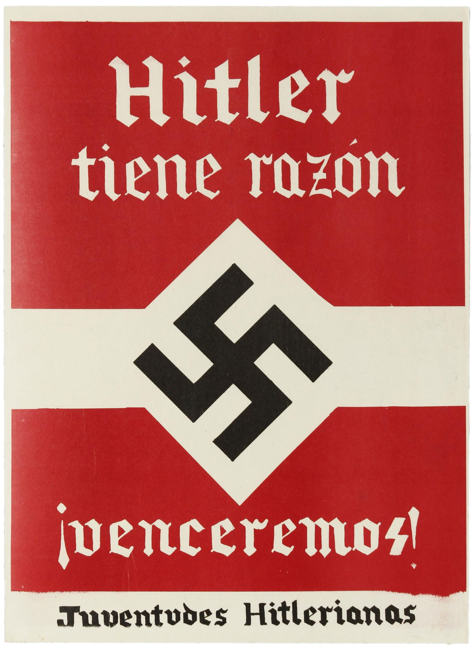 Propaganda Poster Spain Fascists Hitler Neo Nazi Youth (1 of 1)