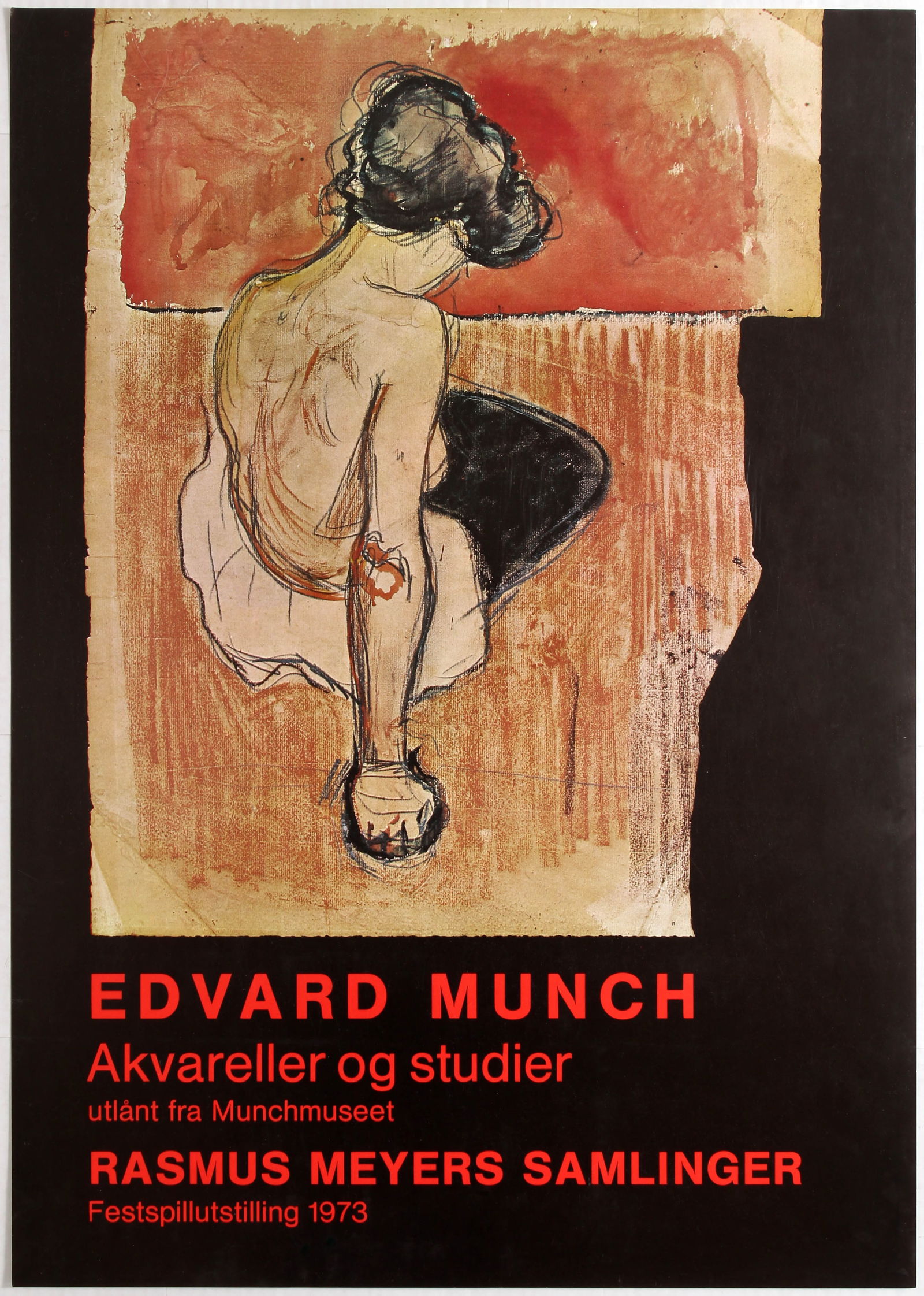 Art Exhibition Poster Edvard Munch Oslo Norway: Original vintage advertising poster for Edvard Munch Exhibition held in Munch Museum Oslo. Excellent condition. Country: Norway. Year: 1973. Designer: Edvard Munch. Size: 84 x 59.5. 2. Original vintag