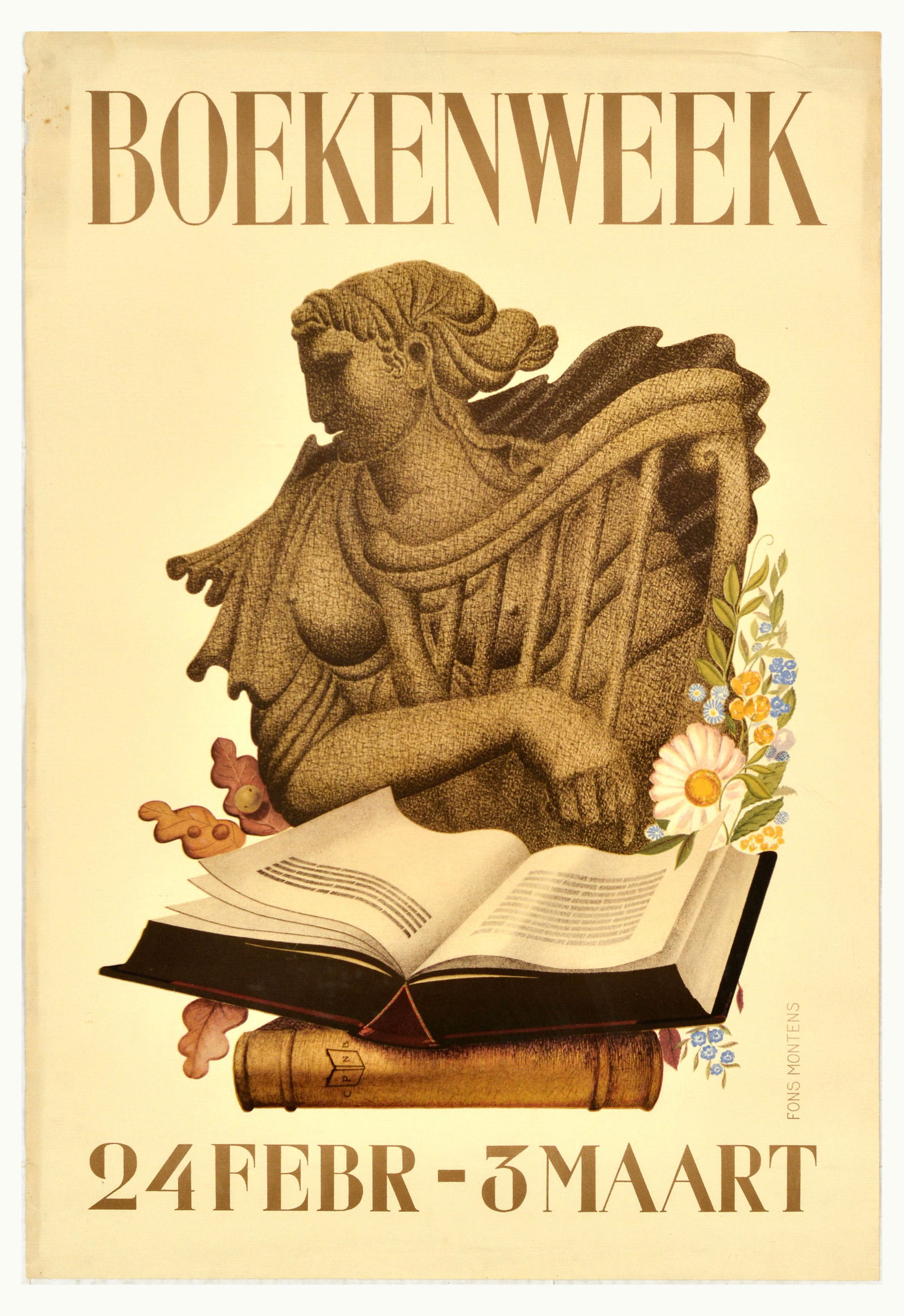 Advertising Poster Boekenweek Book Week Reading Literacy Fons Montens (1 of 1)