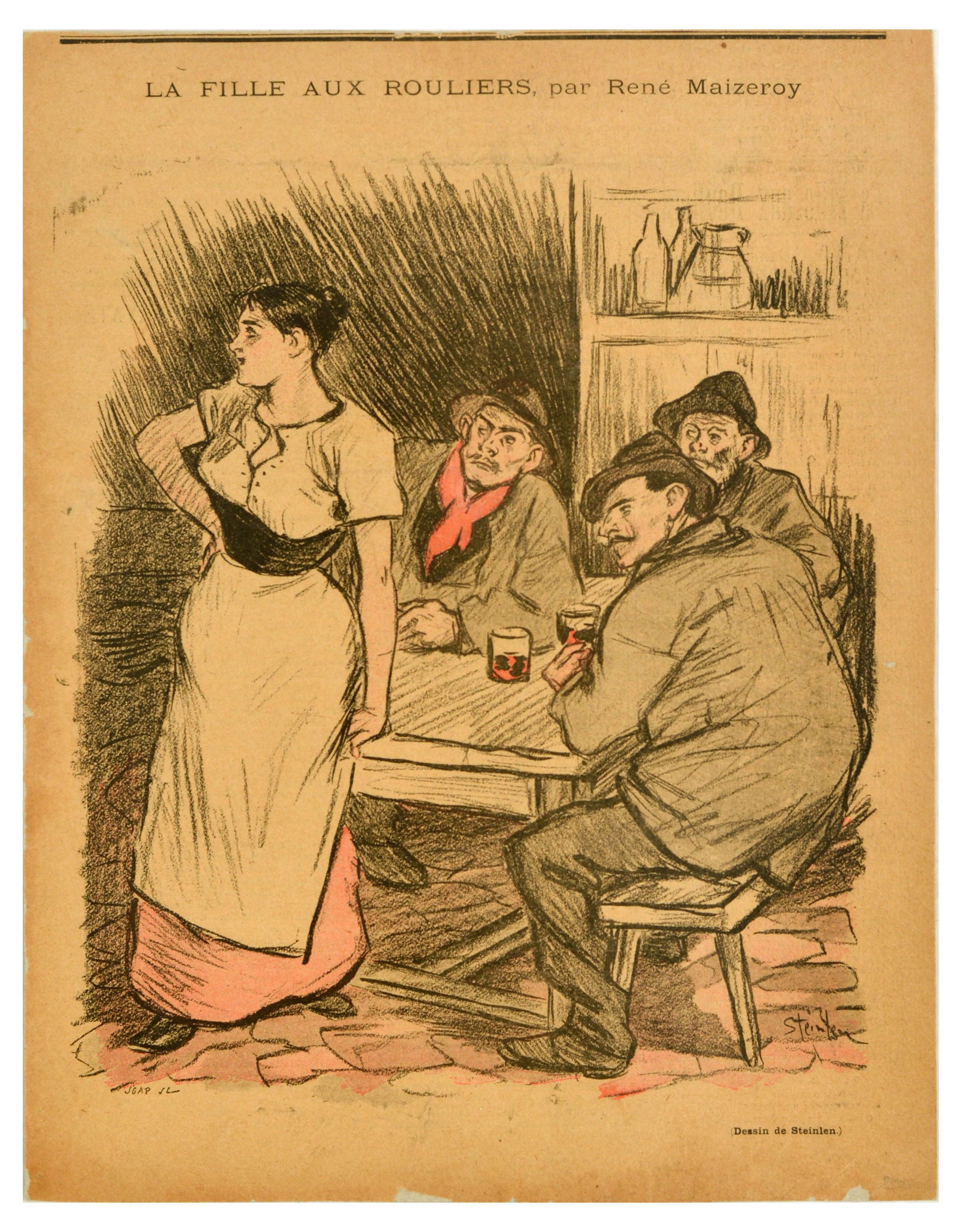Advertising Poster Steinlen Gil Blas La Fille Aux Rouliers (1 of 1)