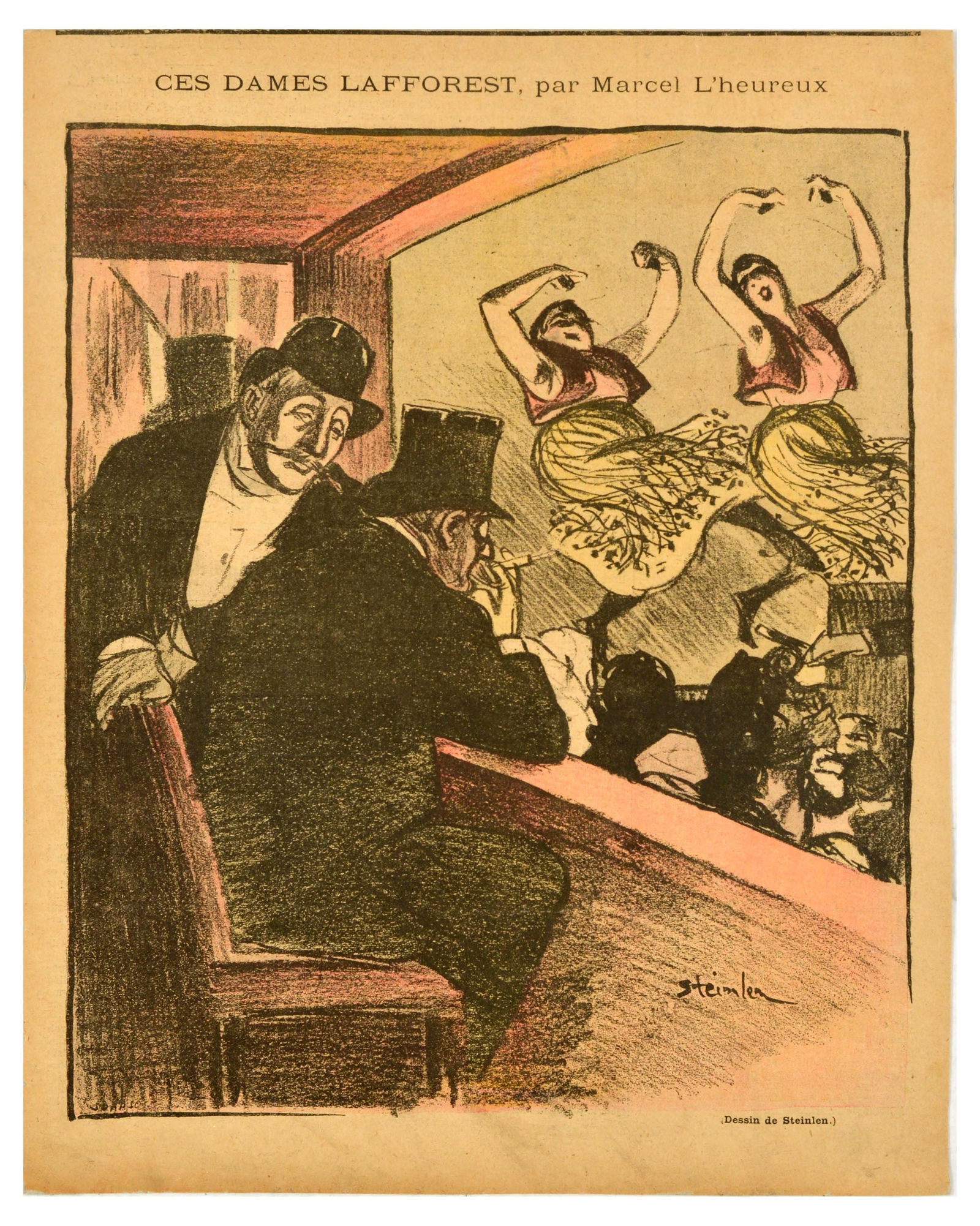 Advertising Poster Steinlen Gil Blas Ces Dames Lafforest (1 of 1)