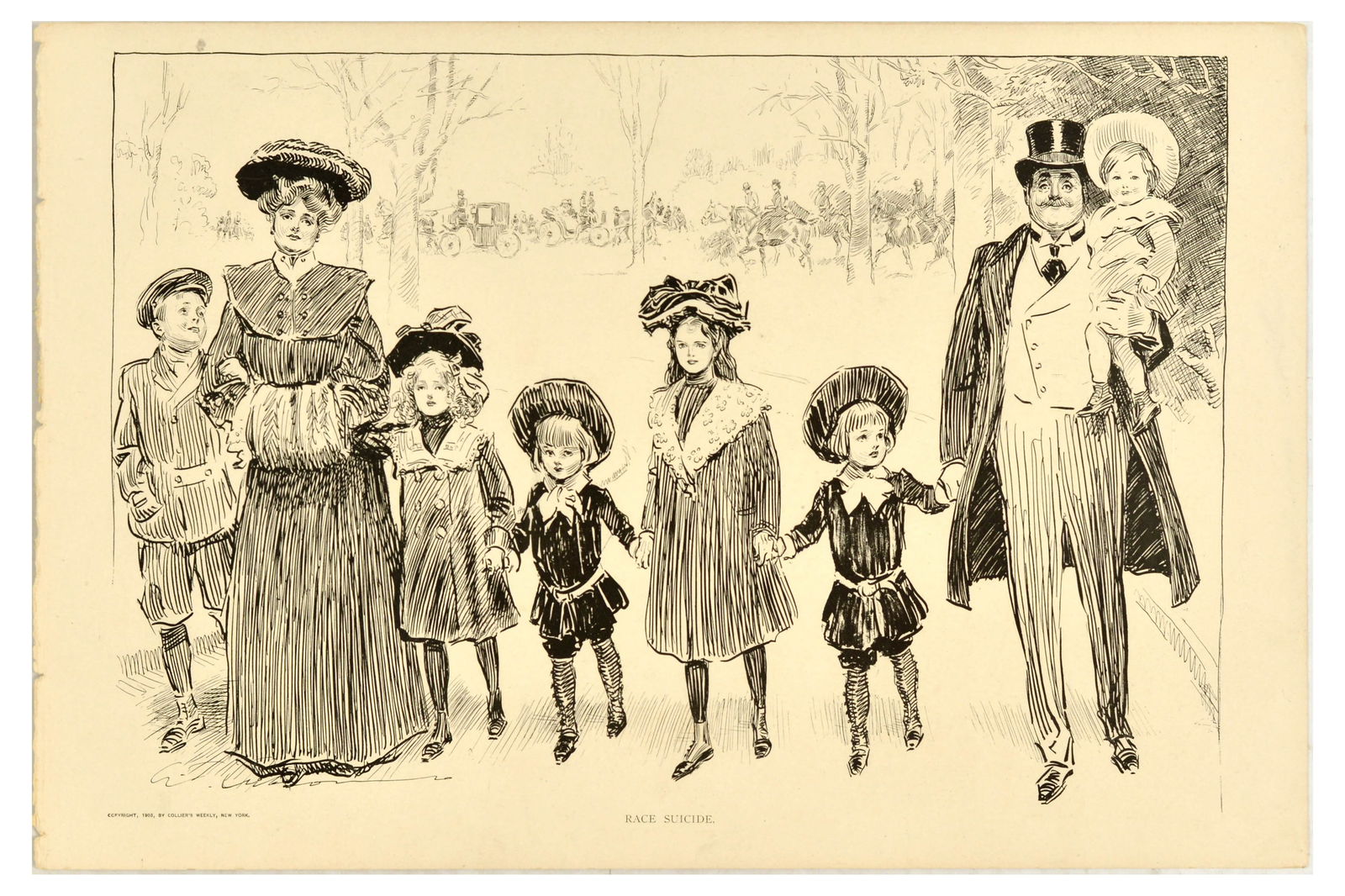 Lithograph Engraving Set Charles Dana Gibson Advertising Poster The Illustrated London News (1 of 14)