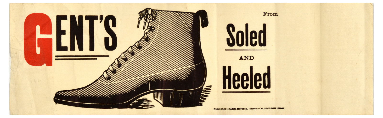 Cobbler Advertising Poster Set Gents Shoes London Steampunk (1 of 2)