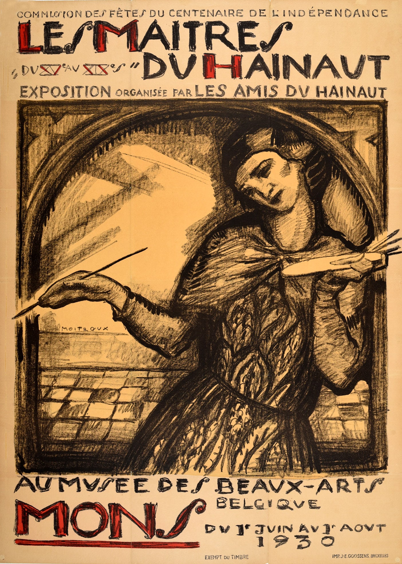 Advertising Poster The Masters Of Hainaut Art Exhibition Moitroux (1 of 1)