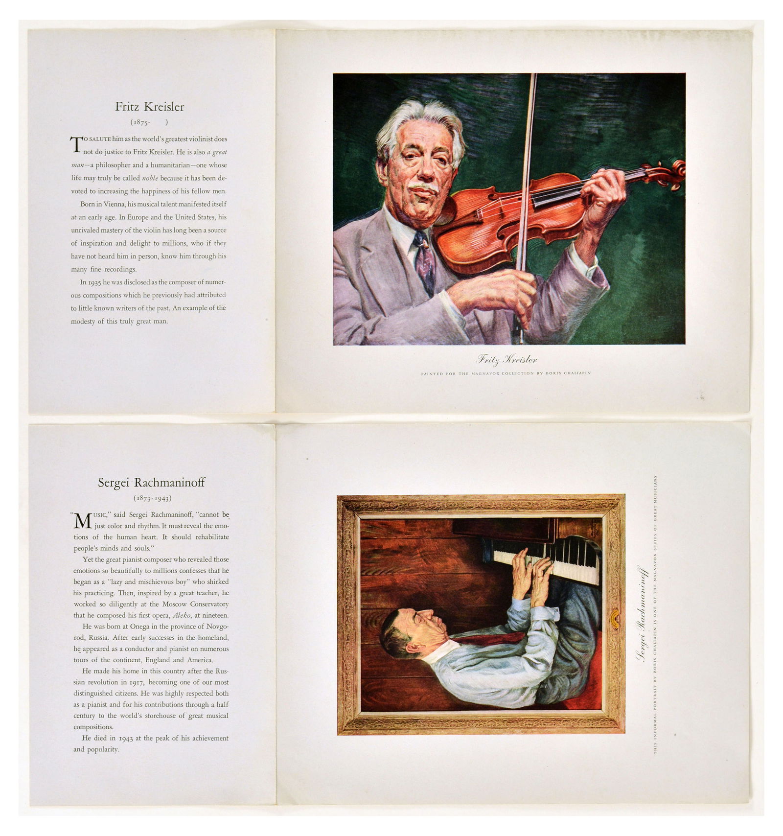Advertising Poster Composers Musicians Print Set Tchaikovsky Schubert Wagner (1 of 5)