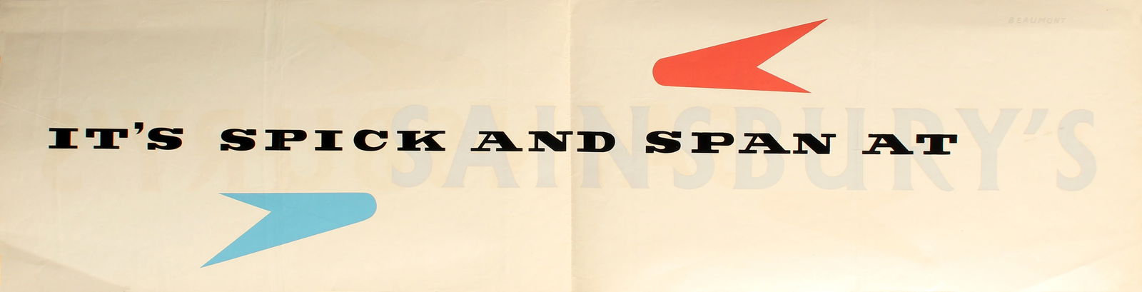 Advertising Poster Midcentury Modern Sainsburys Supermaket Spick And Span (1 of 1)