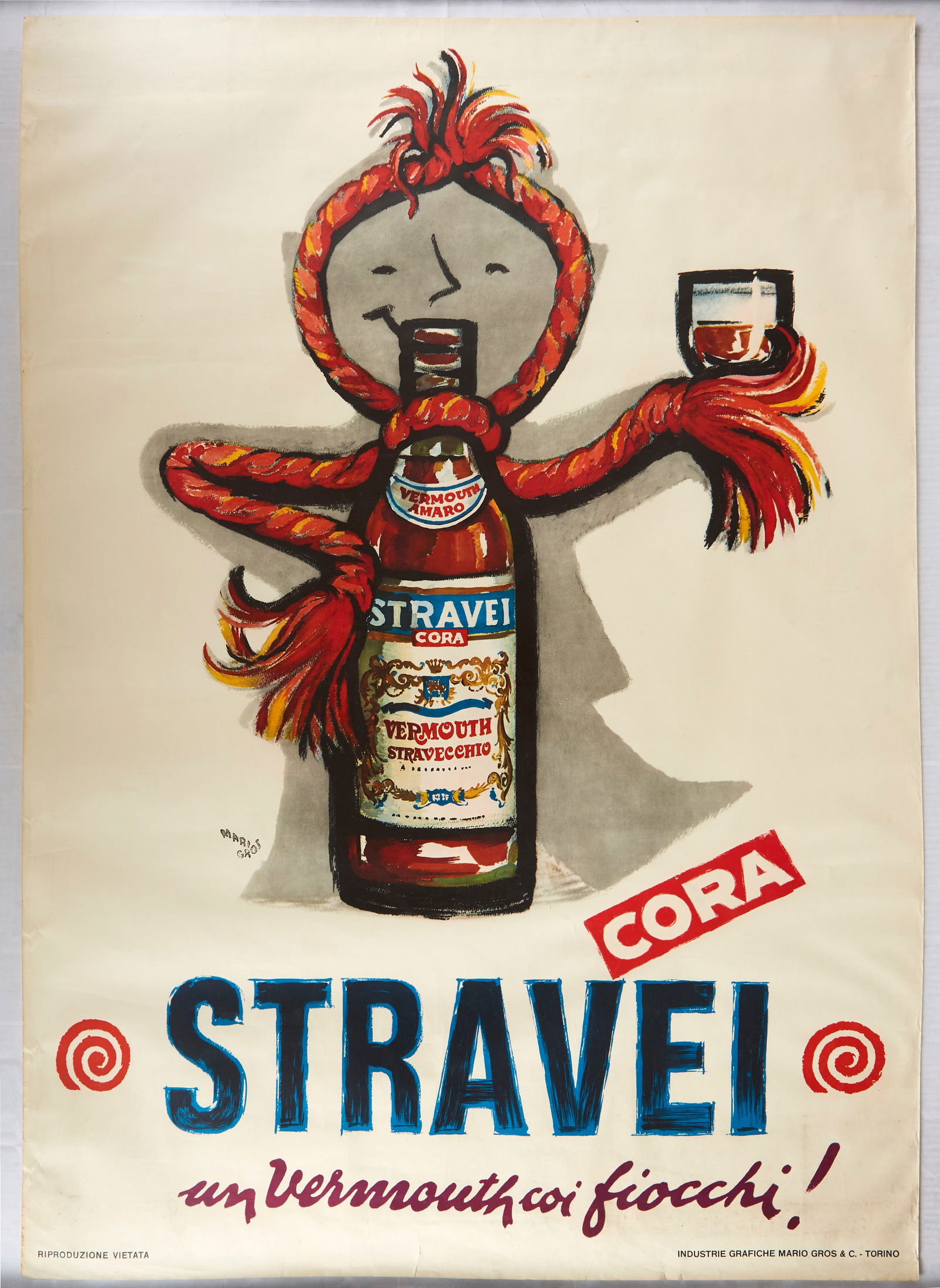 Advertising Poster Stravei Vermouth Alcohol (1 of 1)
