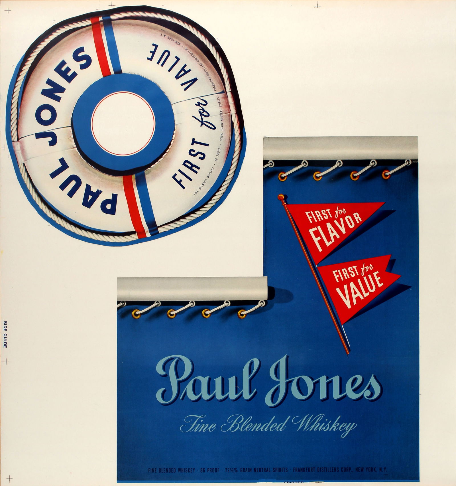 Advertising Poster Paul Jones Fine Blended Whiskey (1 of 1)