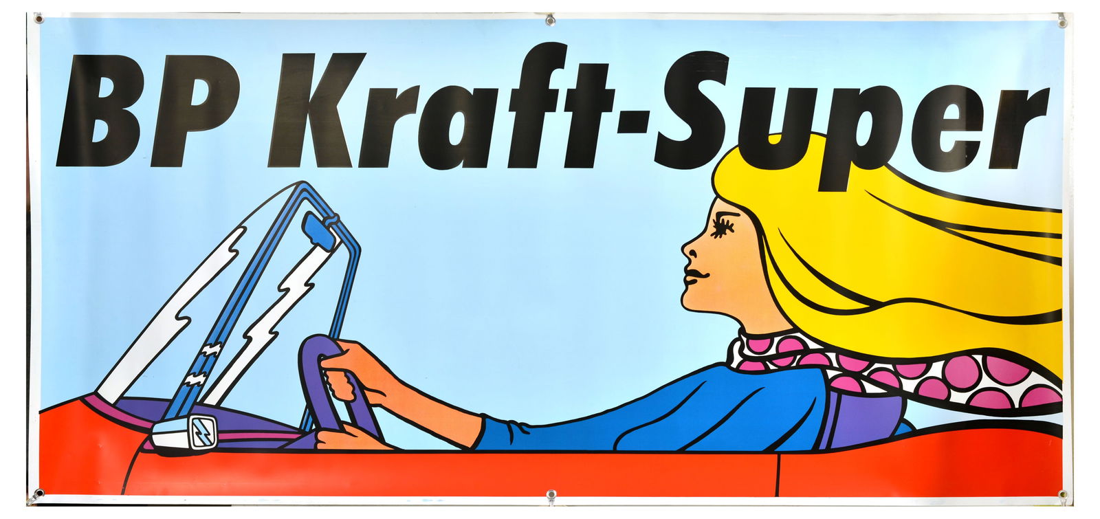 Advertising Banner Poster BP Kraft Super Motor Oil Engine (1 of 2)