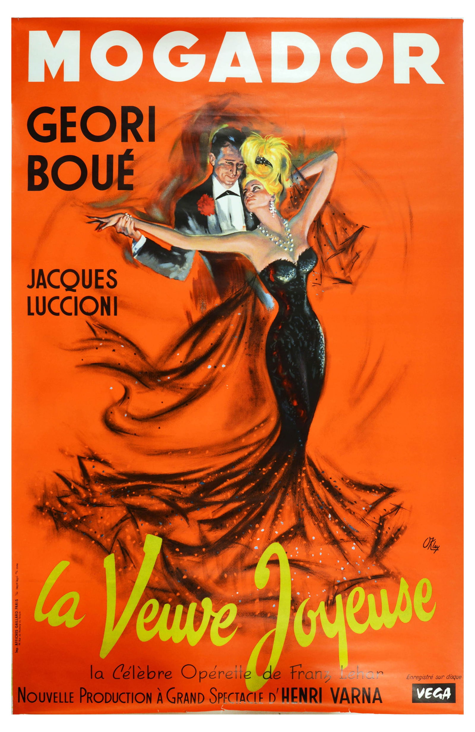 Advertising Poster Set Mogador Veuve Joyeuse Operette OKley Merry Widow (1 of 2)