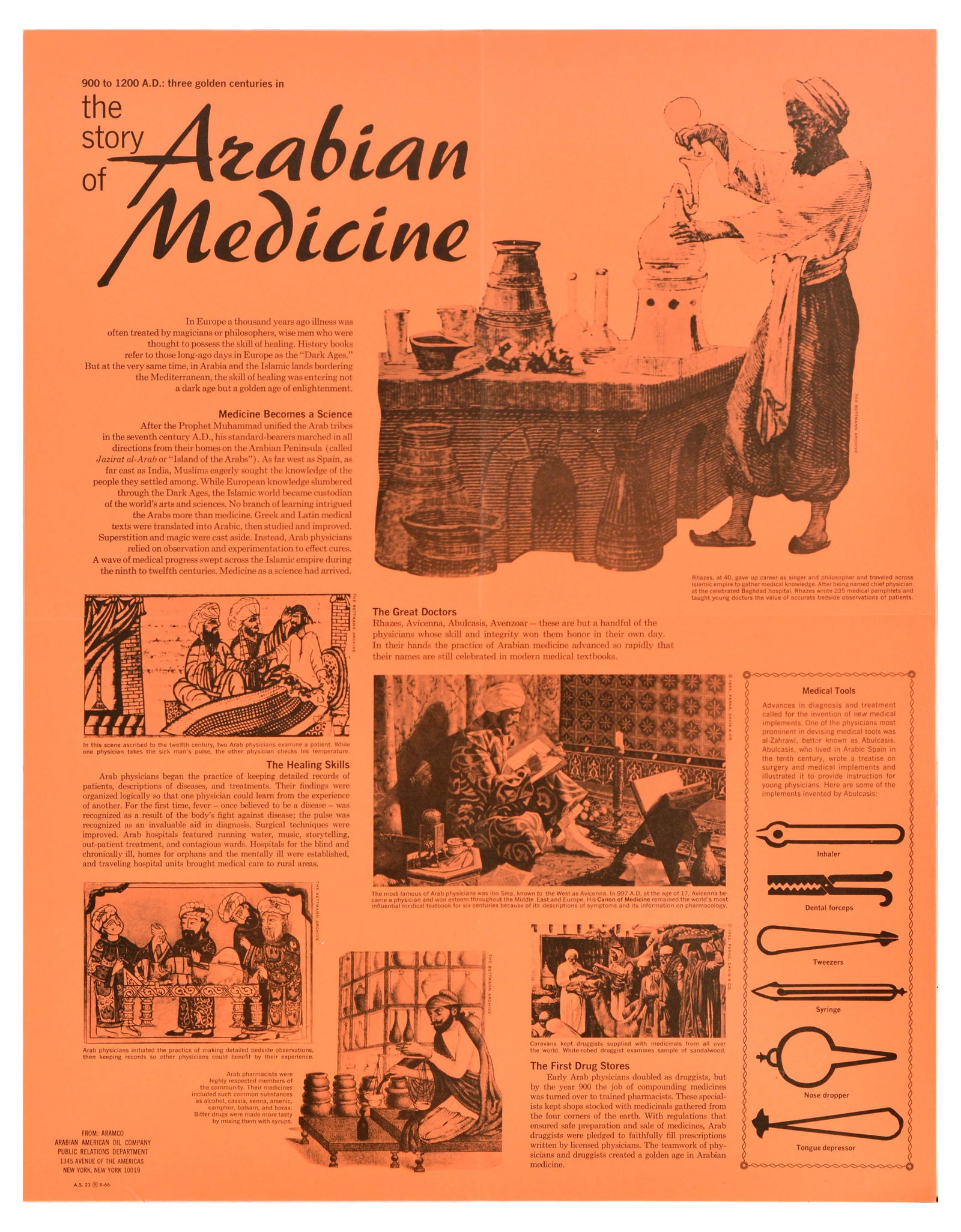 Advertising Poster Arabian Medicine Aramco Arabian American Oil Company (1 of 1)