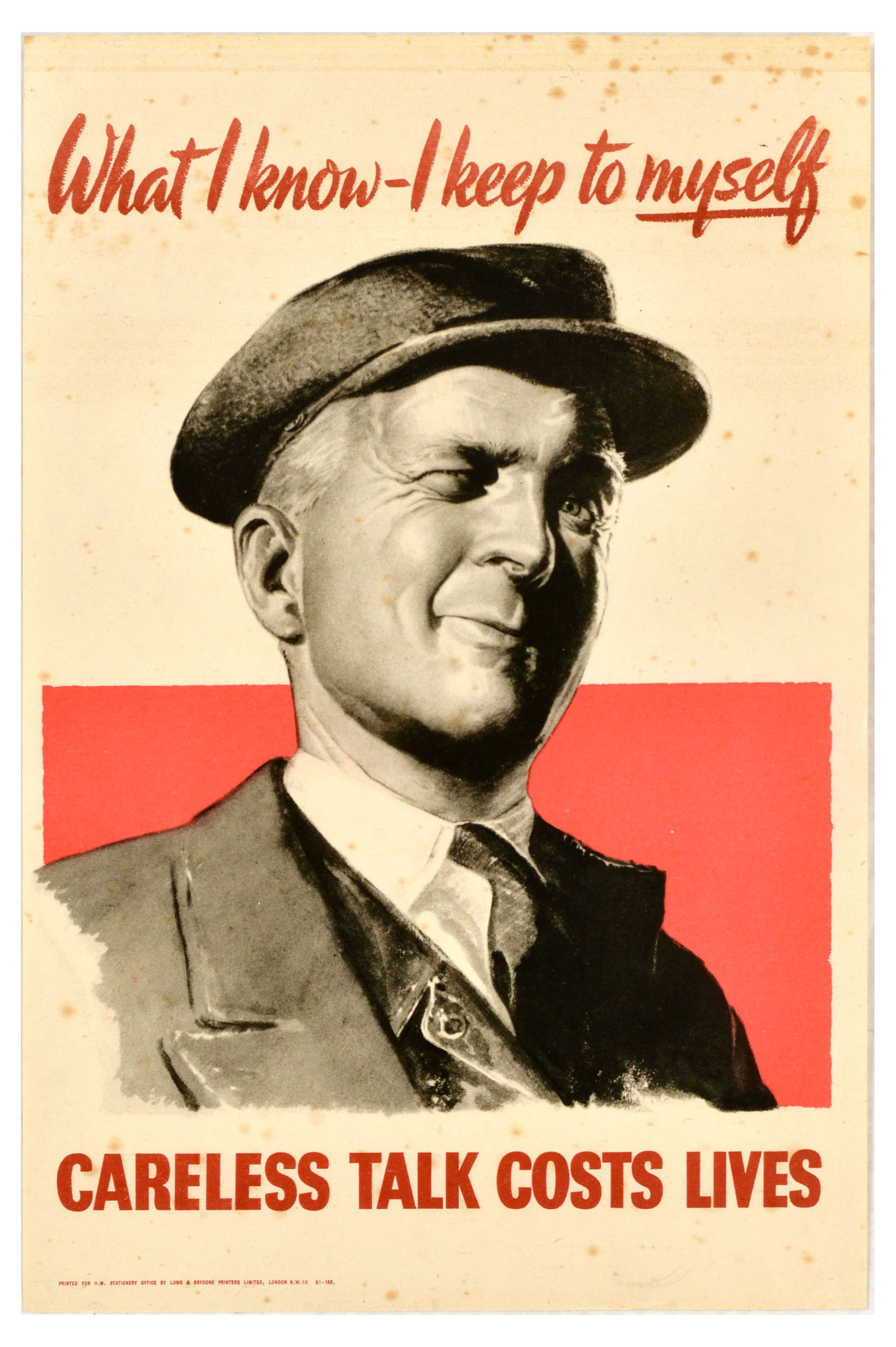 Careless Talk Costs Lives Keep To Myself WWII (1 of 1)