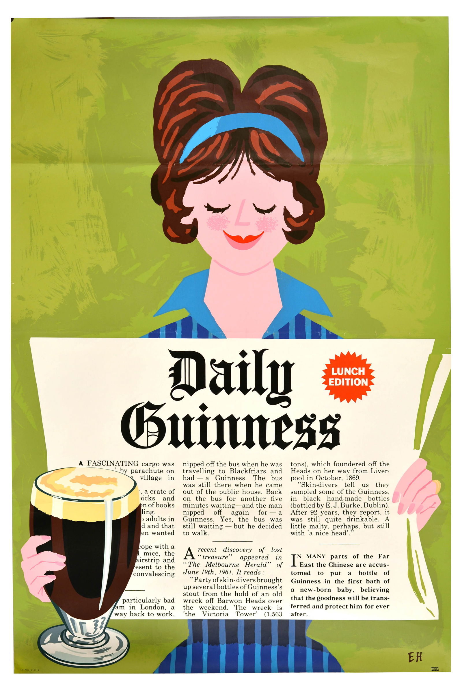 Advertising Poster Guinness Daily Lunch Edition (1 of 1)