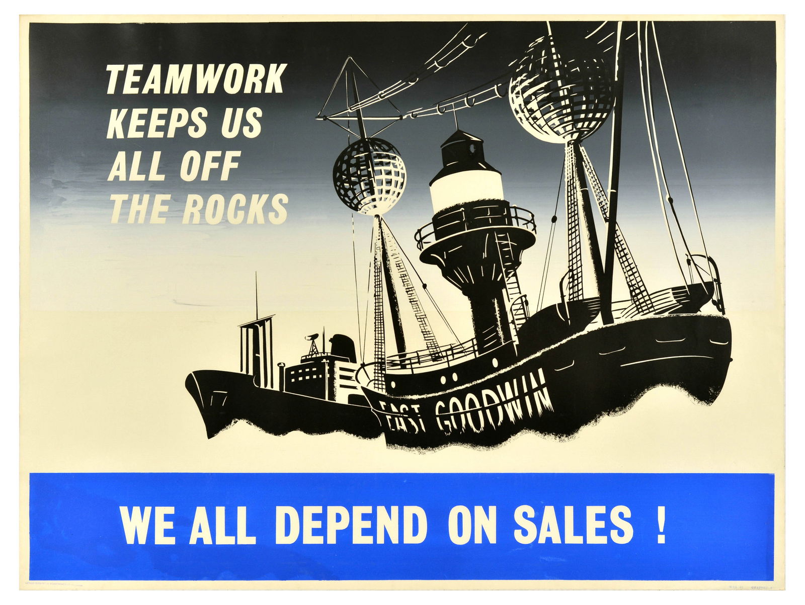 Workplace Sales Force Poster Set Pirate Competition Diving Helmet Sailing Schooner (1 of 4)