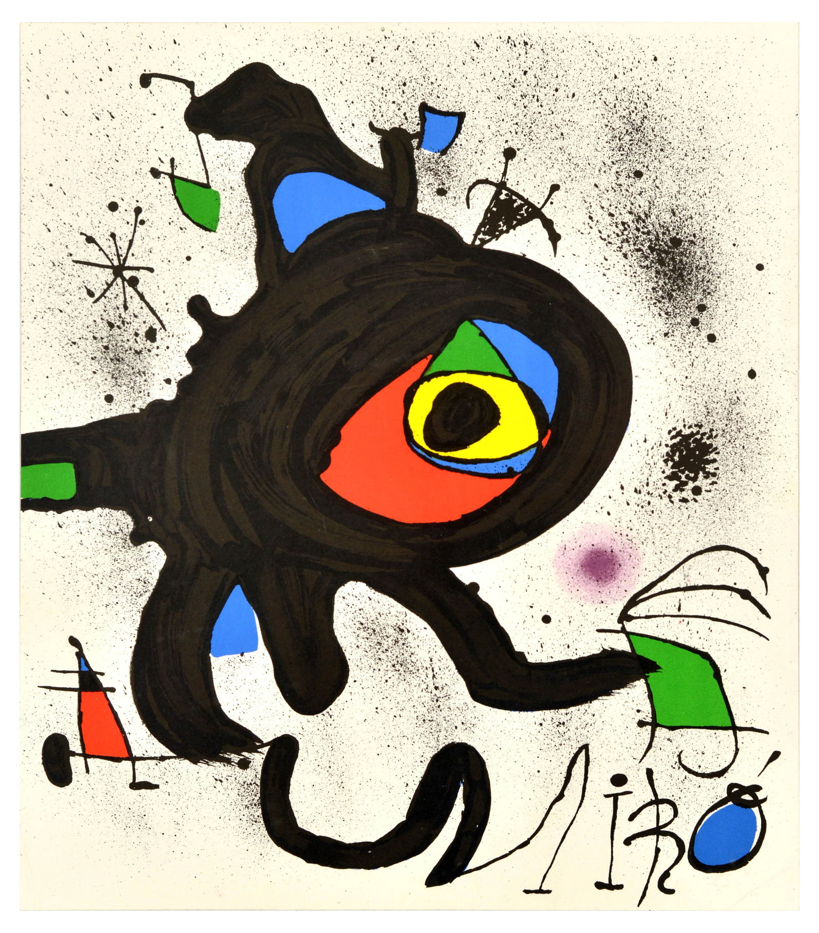 Advertising Poster Joan Miro Exhibition Oeuvre Grave Engravings Art Print (1 of 1)