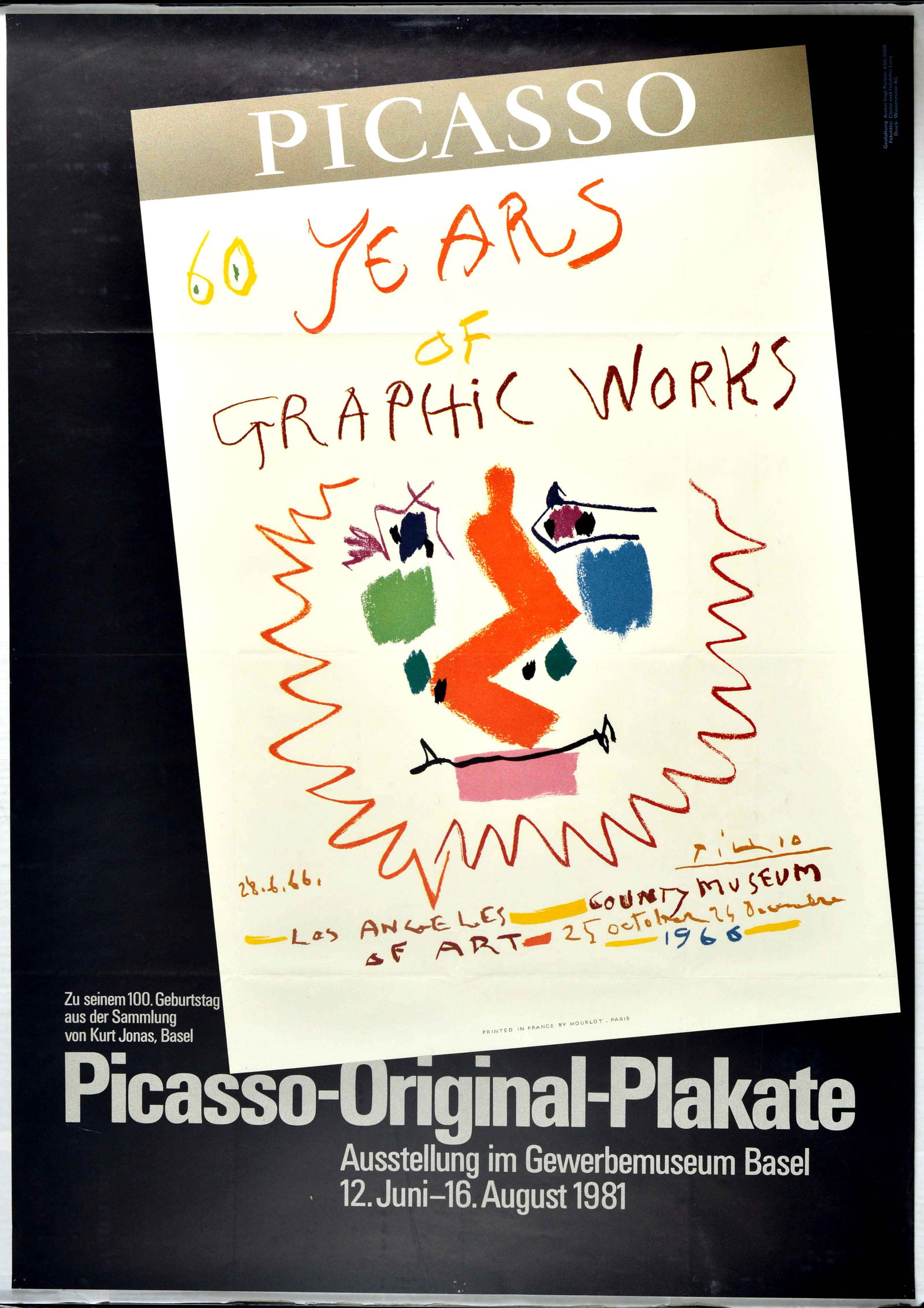 Exhibition Advertising Poster Picasso Original Posters Basel (1 of 1)