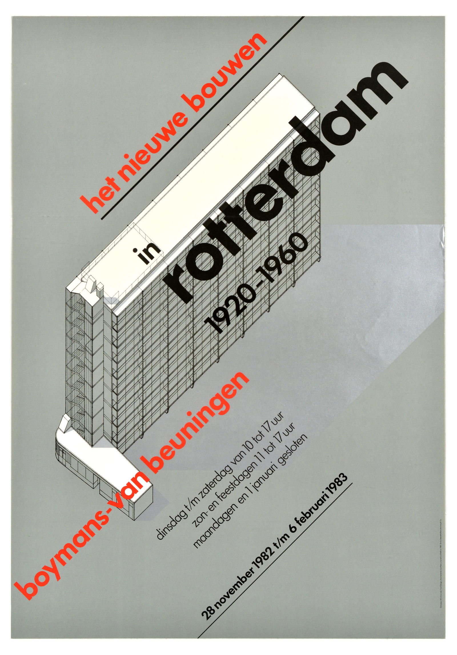 Exhibition Poster Modernist Architecture Rotterdam Exhibition Boijmans Van Beuningen (1 of 1)