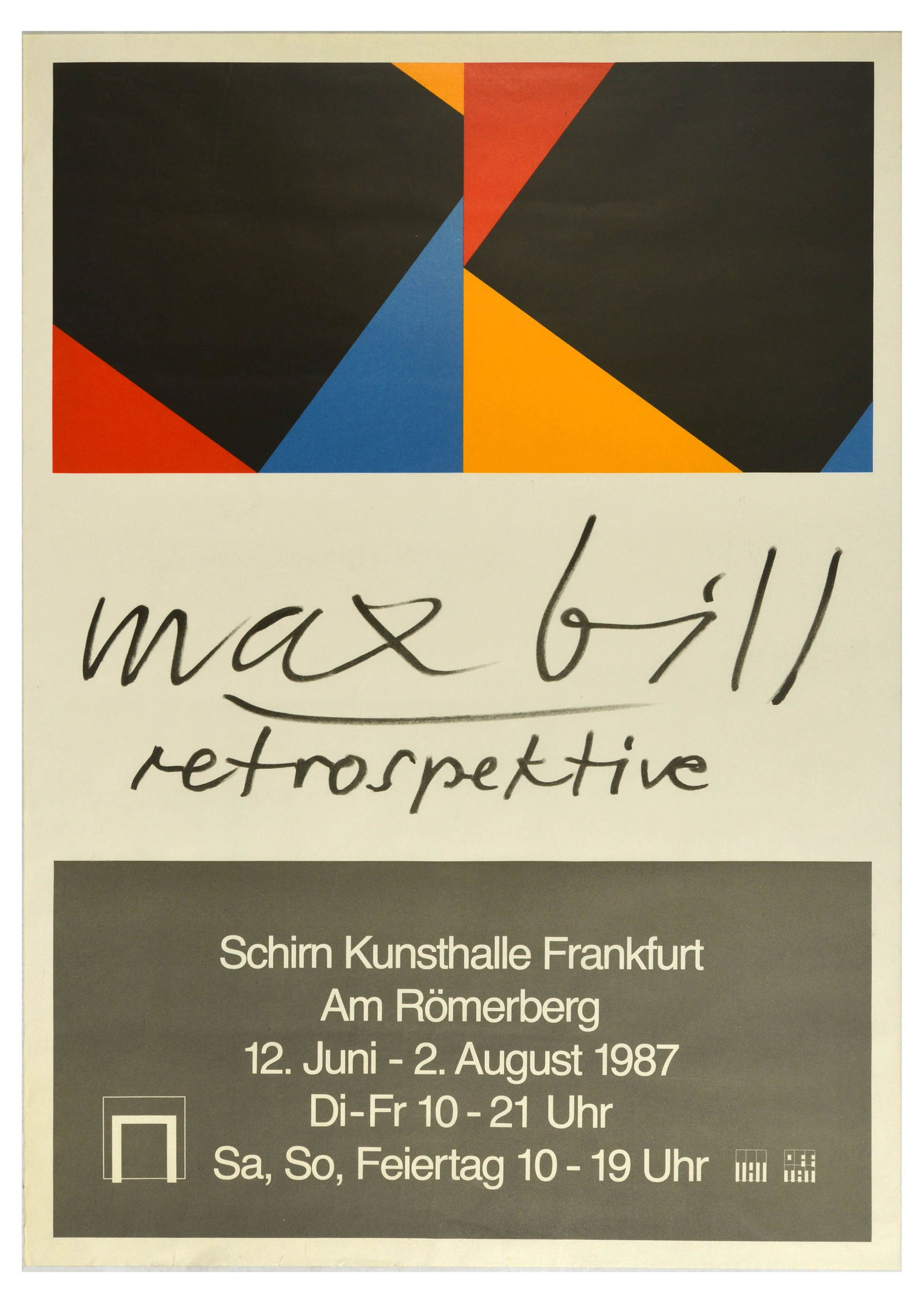 Advertising Poster Max Bill Retrospective Geometrical Graphic Design (1 of 1)