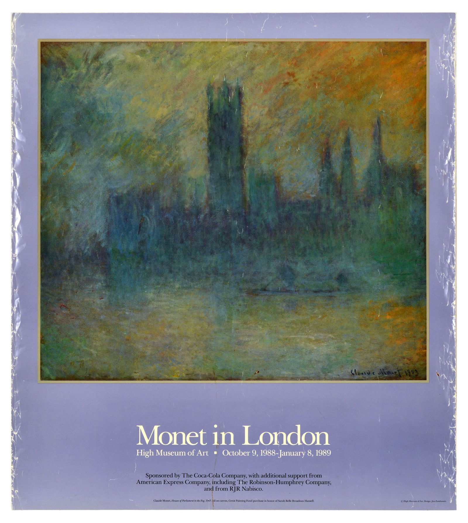 Advertising Poster Monet London High Museum Art Parliament (1 of 1)