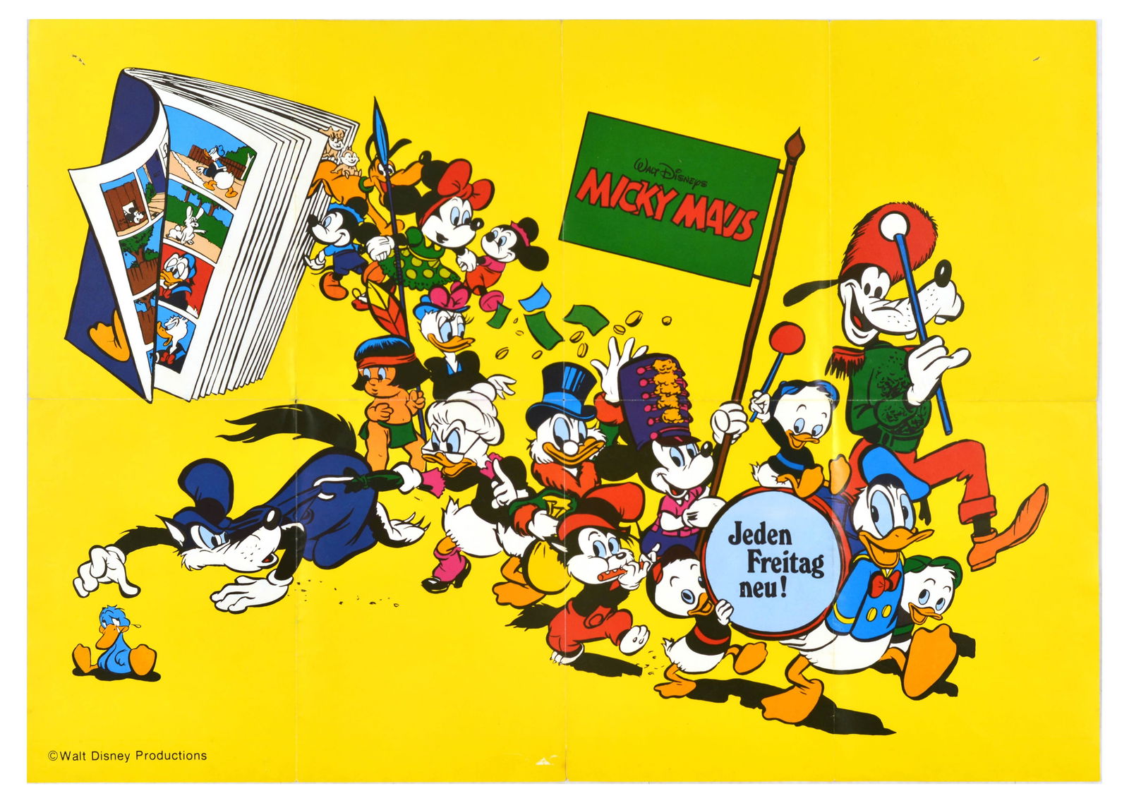 Advertising Poster Micky Maus Comic Disney Mouse Donald Duck (1 of 1)