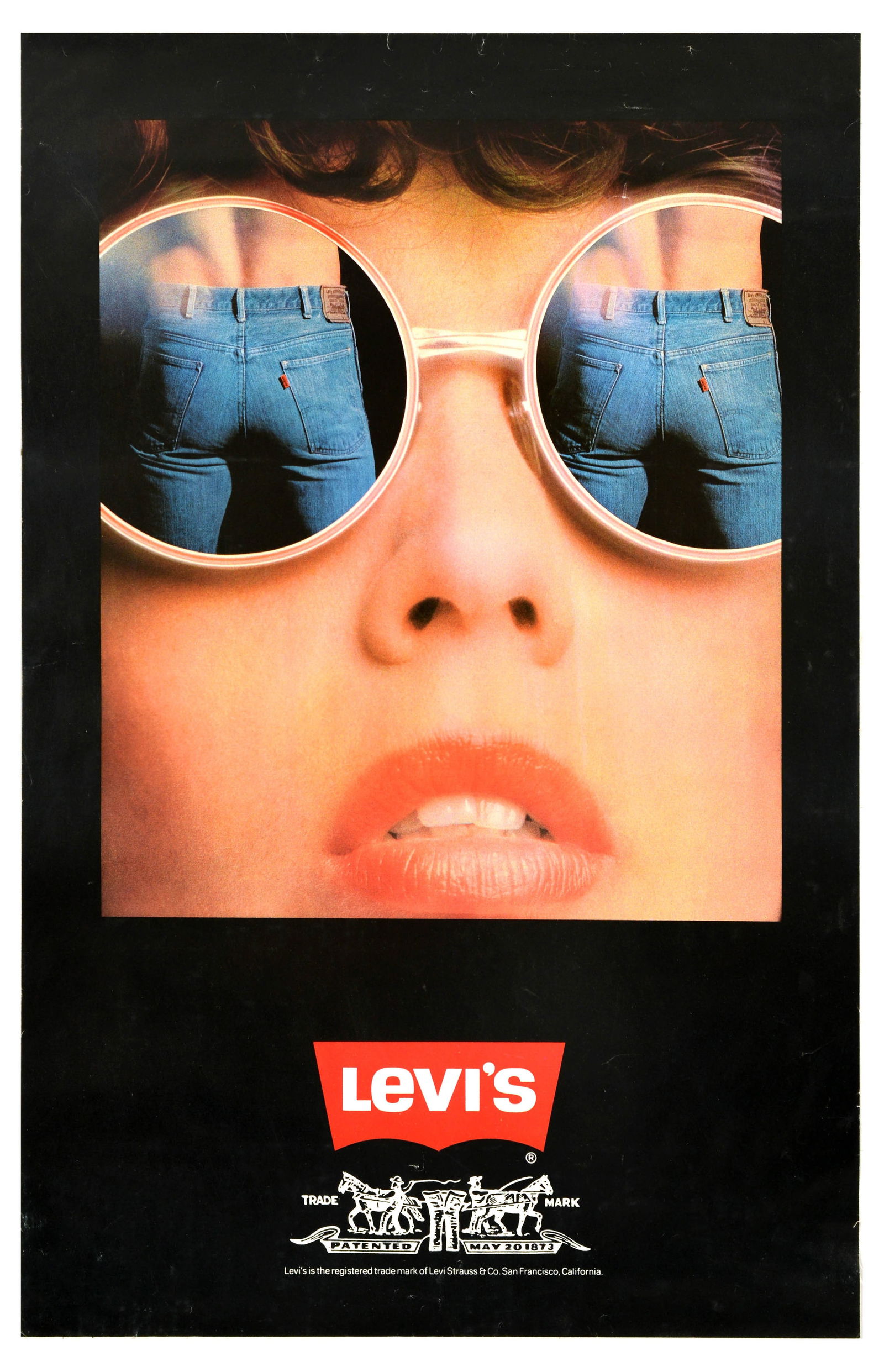 Advertising Poster Levi Strauss Levis Sunglasses Denim Jeans Fashion (1 of 1)