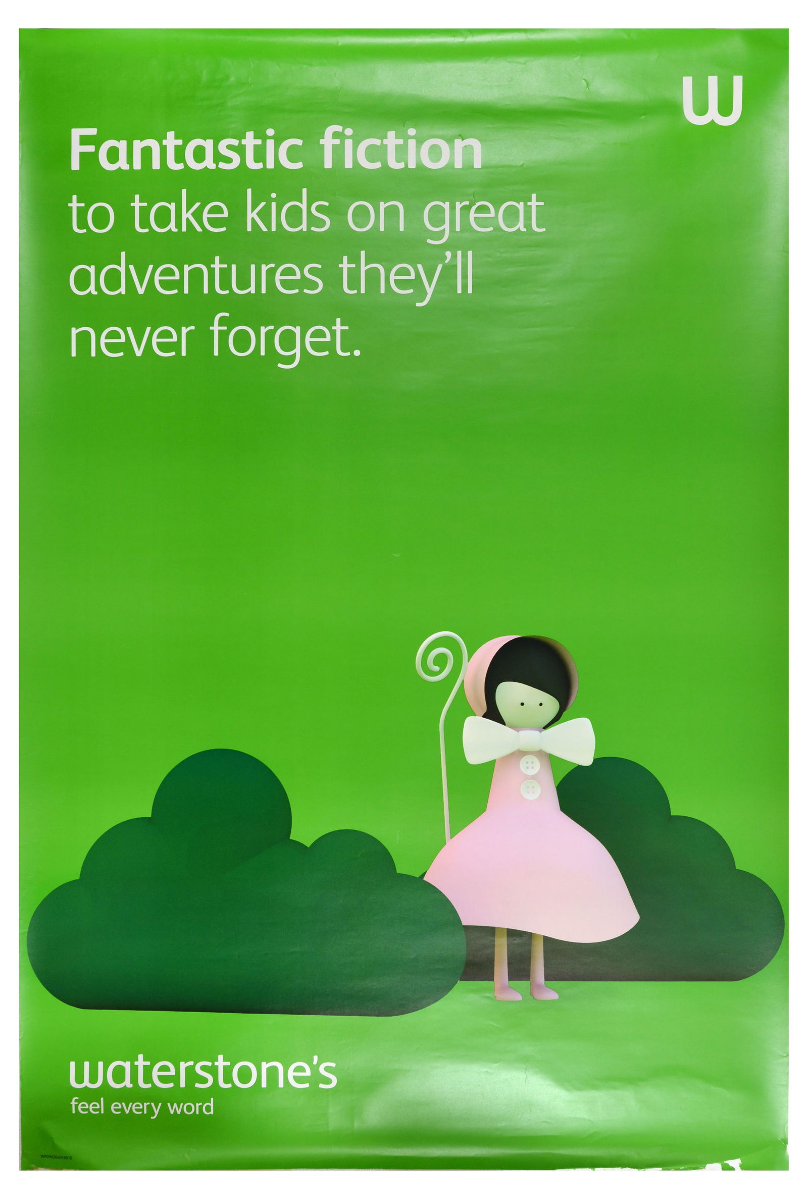 Advertising Poster Waterstones Fantastic Fiction Shepherd Book Store: Advertising Poster Waterstones Fantastic Fiction Shepherd Book Store. Original advertising poster for Waterstone?s book store - Fantastic fiction to take kids on great adventures they?ll never forget.