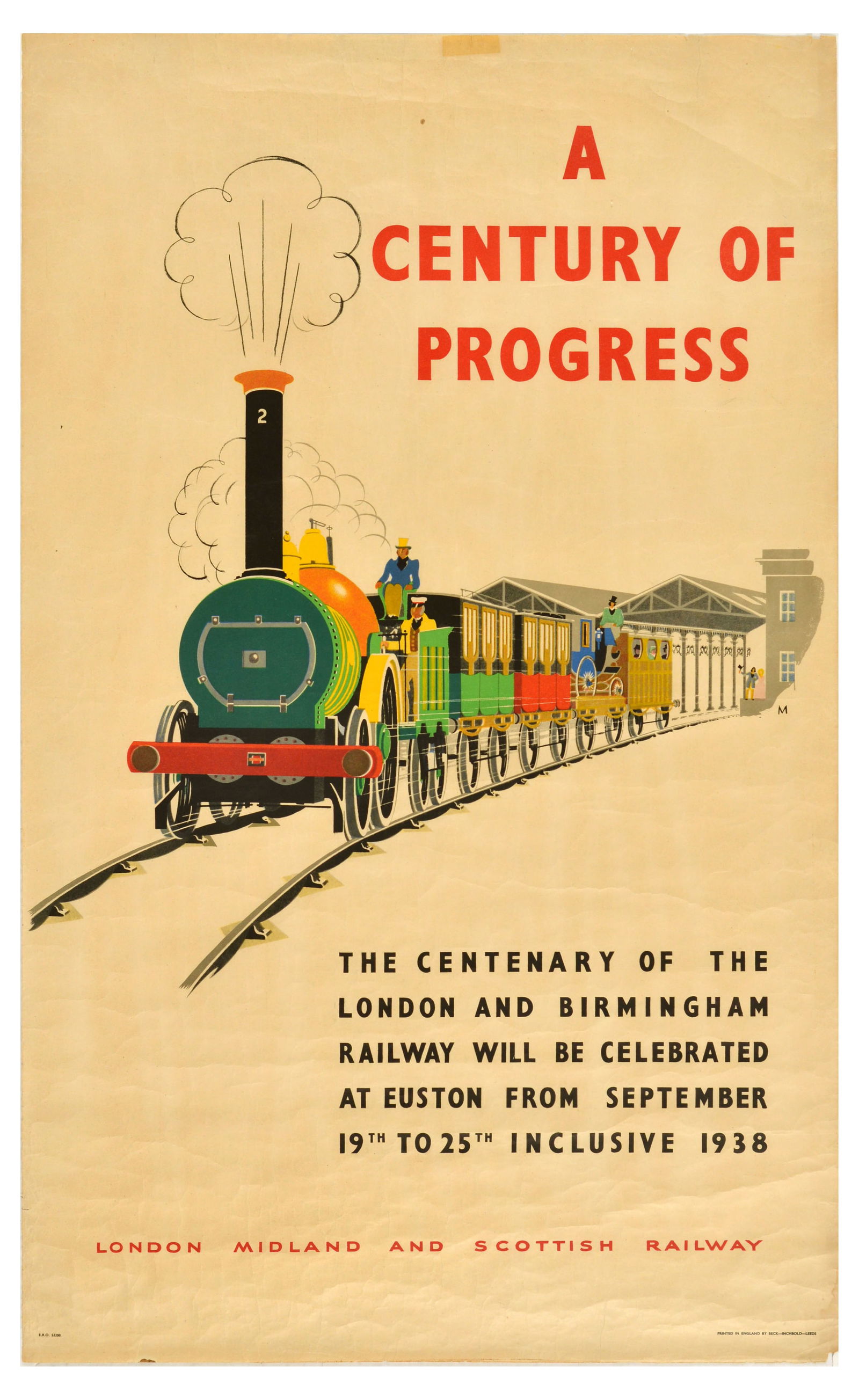 Travel Poster Century Of Progress LMS London Midland Scottish Railway (1 of 1)