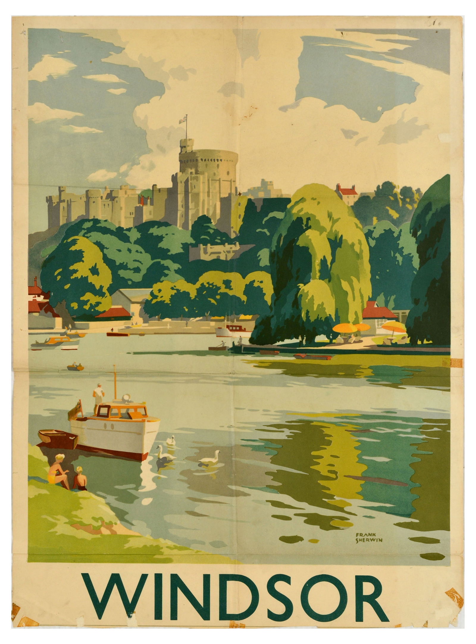 Travel Poster Windsor British Railways Frank Sherwin (1 of 1)