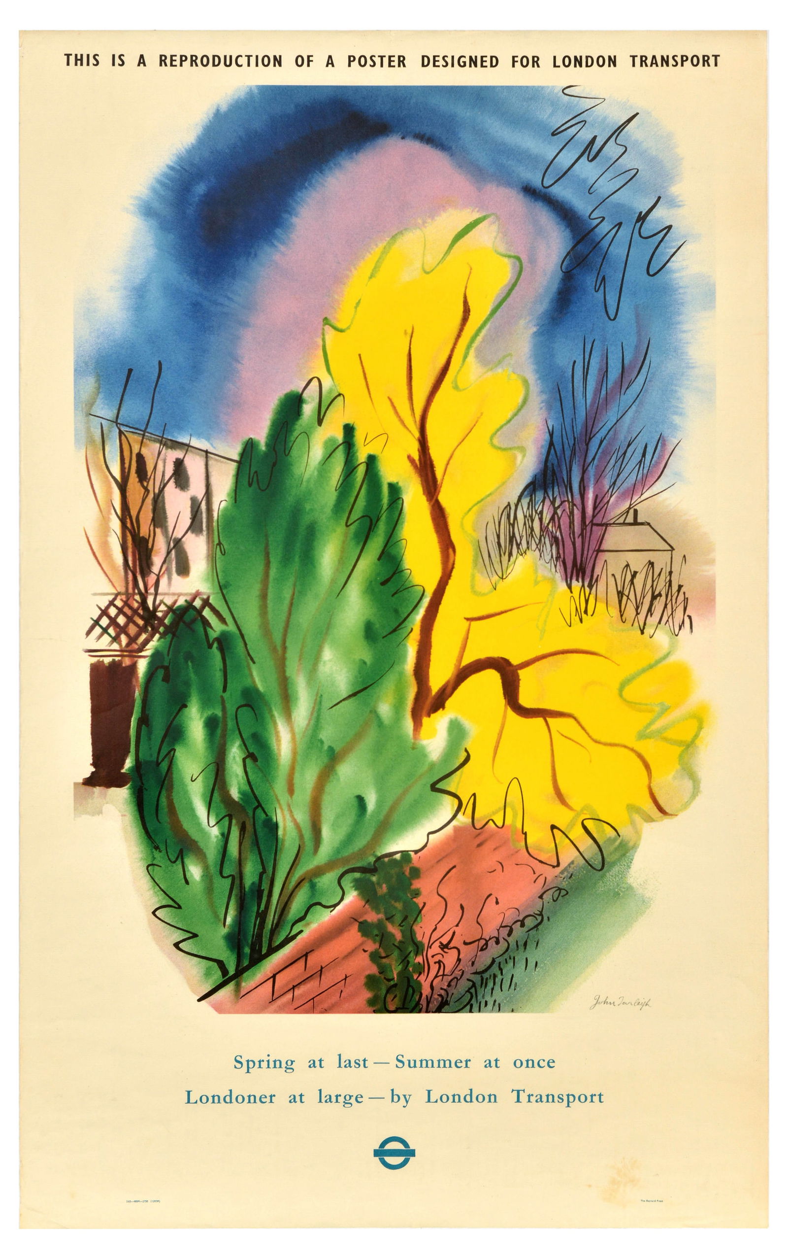 Travel Poster Londoner At Large London Underground Transport (1 of 1)