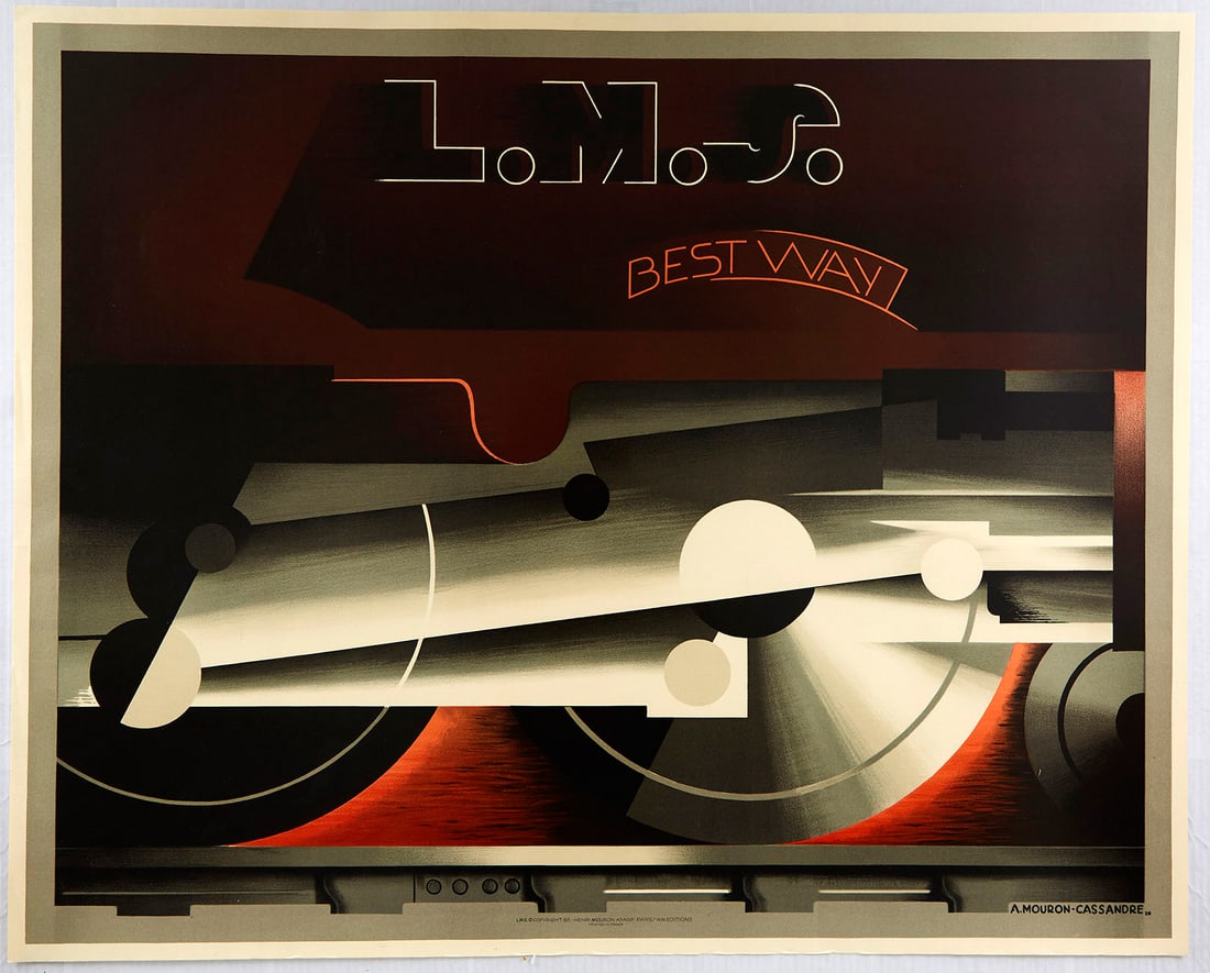 Travel Poster LMS Railway Best Way Cassandre Art Deco (1 of 1)