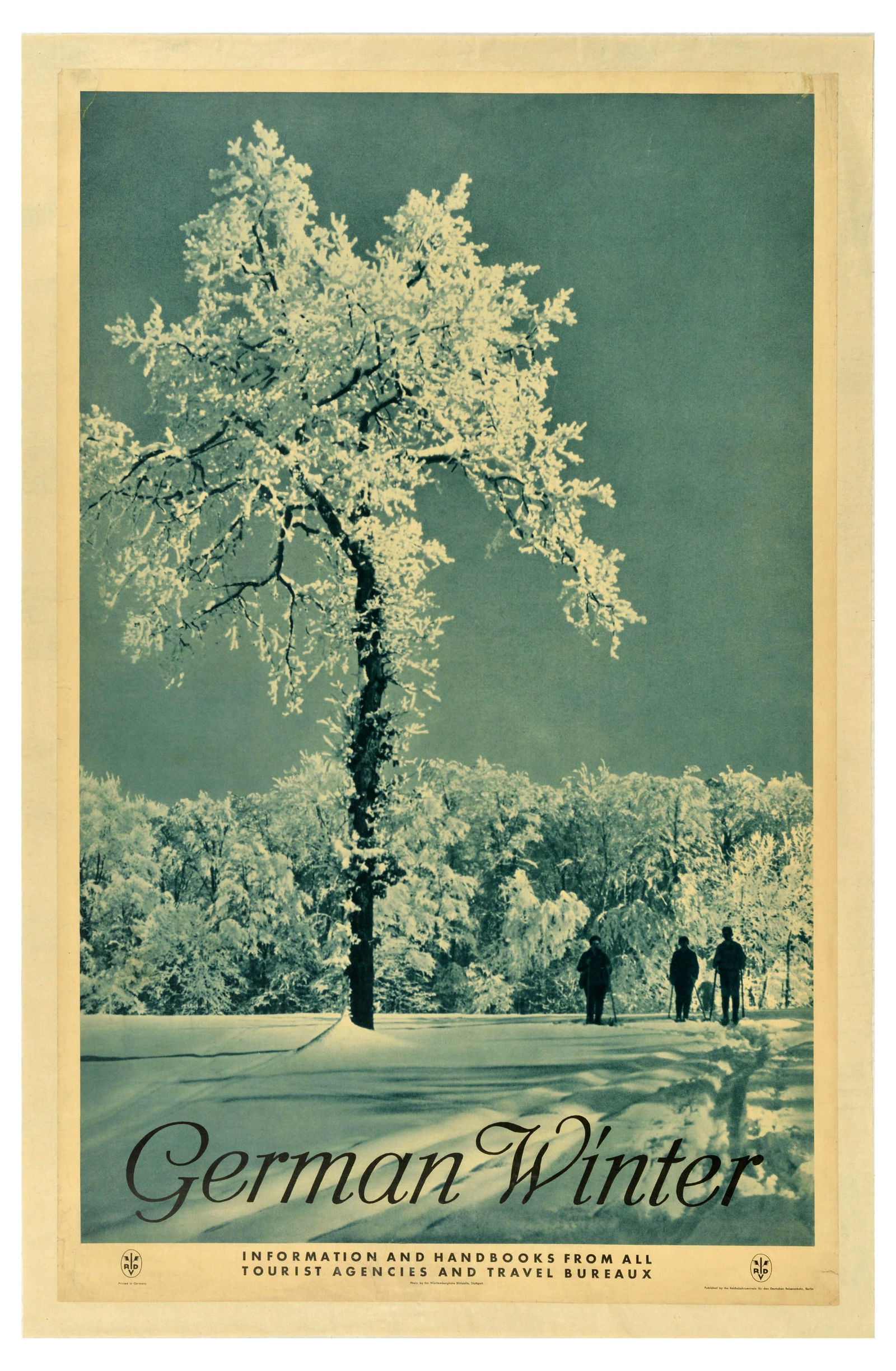 Sport Poster Ski Germany German Winter State Railway RDV (1 of 1)