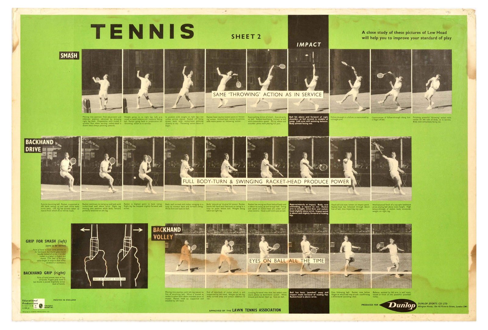 Sport Poster Tennis Gameplay Sport Dunlop (1 of 1)