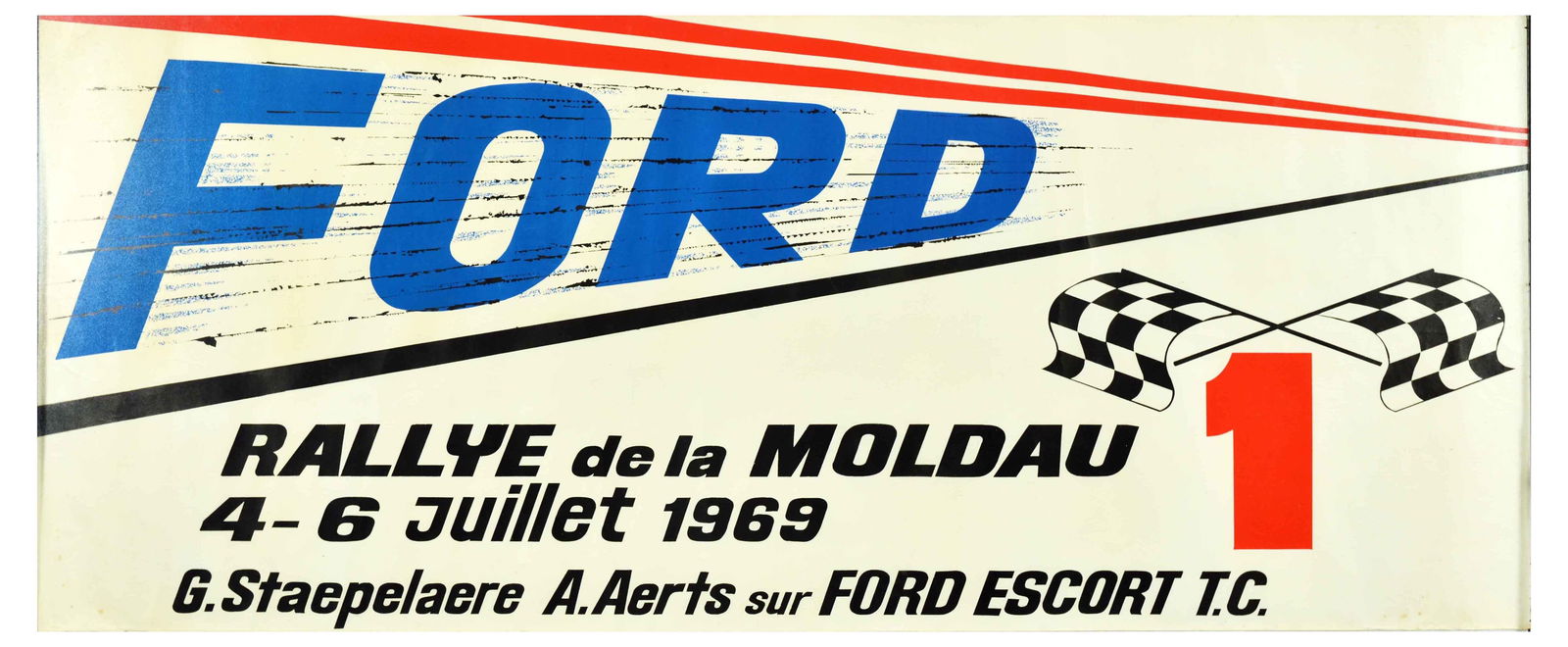 Sport Poster Ford Escort Rally Moldau Car Racing Czechoslovakia (1 of 1)
