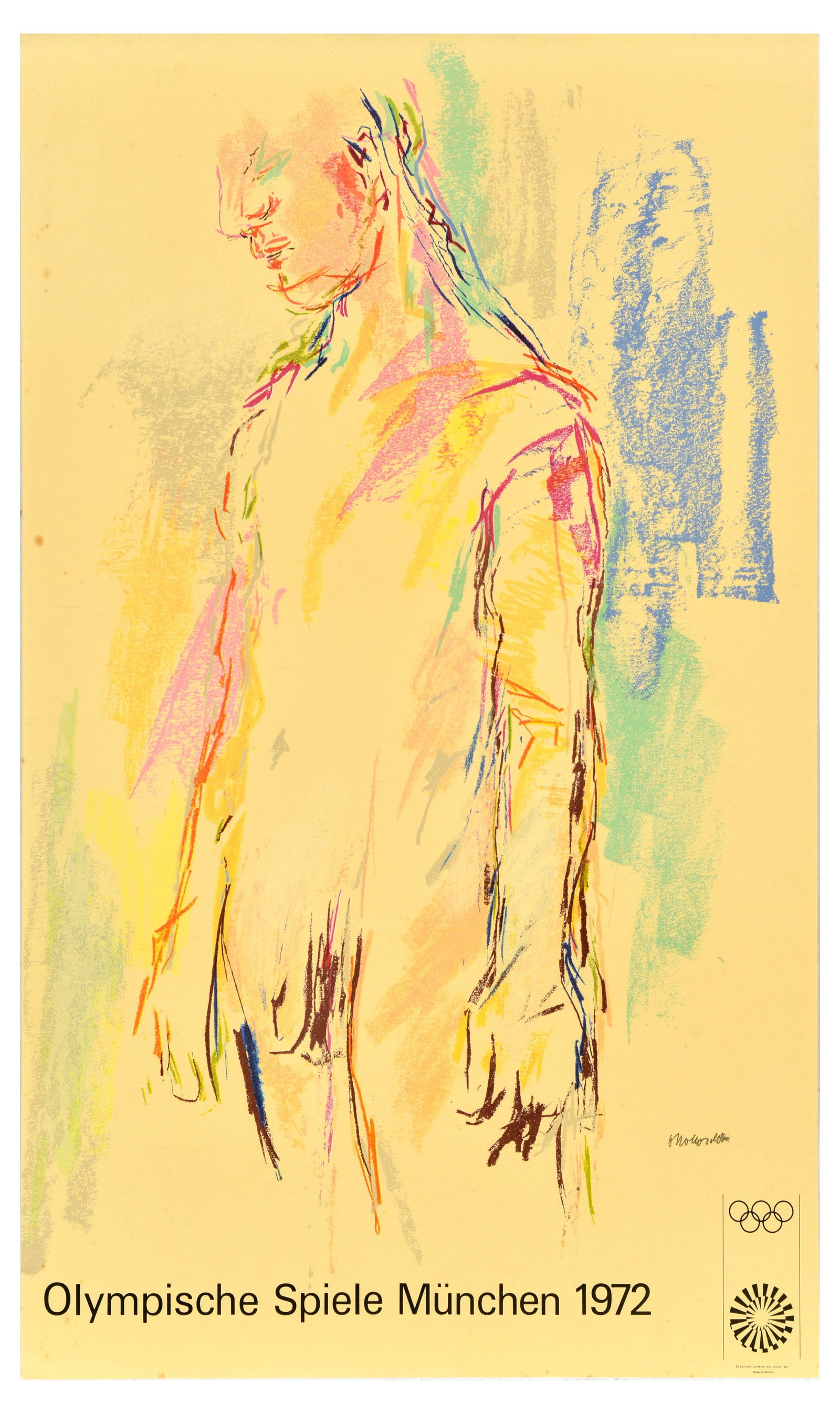 Sport Poster Munich Olympic Games Oscar Kokoschka (1 of 1)