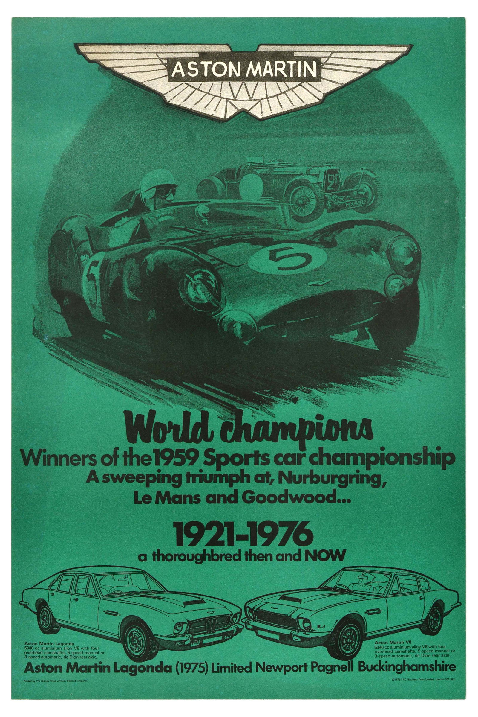 Sport Poster Aston Martin World Champions Racing Car (1 of 1)